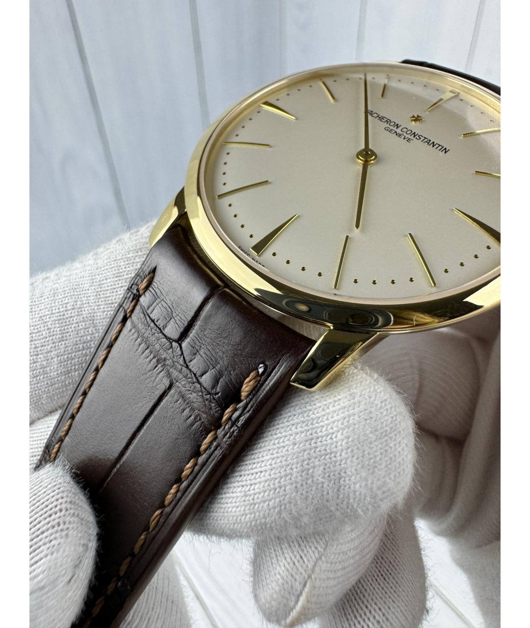 VACHERON CONSTANTIN Белые часы из желтого золота, фото 4