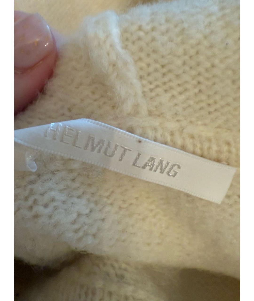 HELMUT LANG Белый шерстяной джемпер / свитер, фото 4