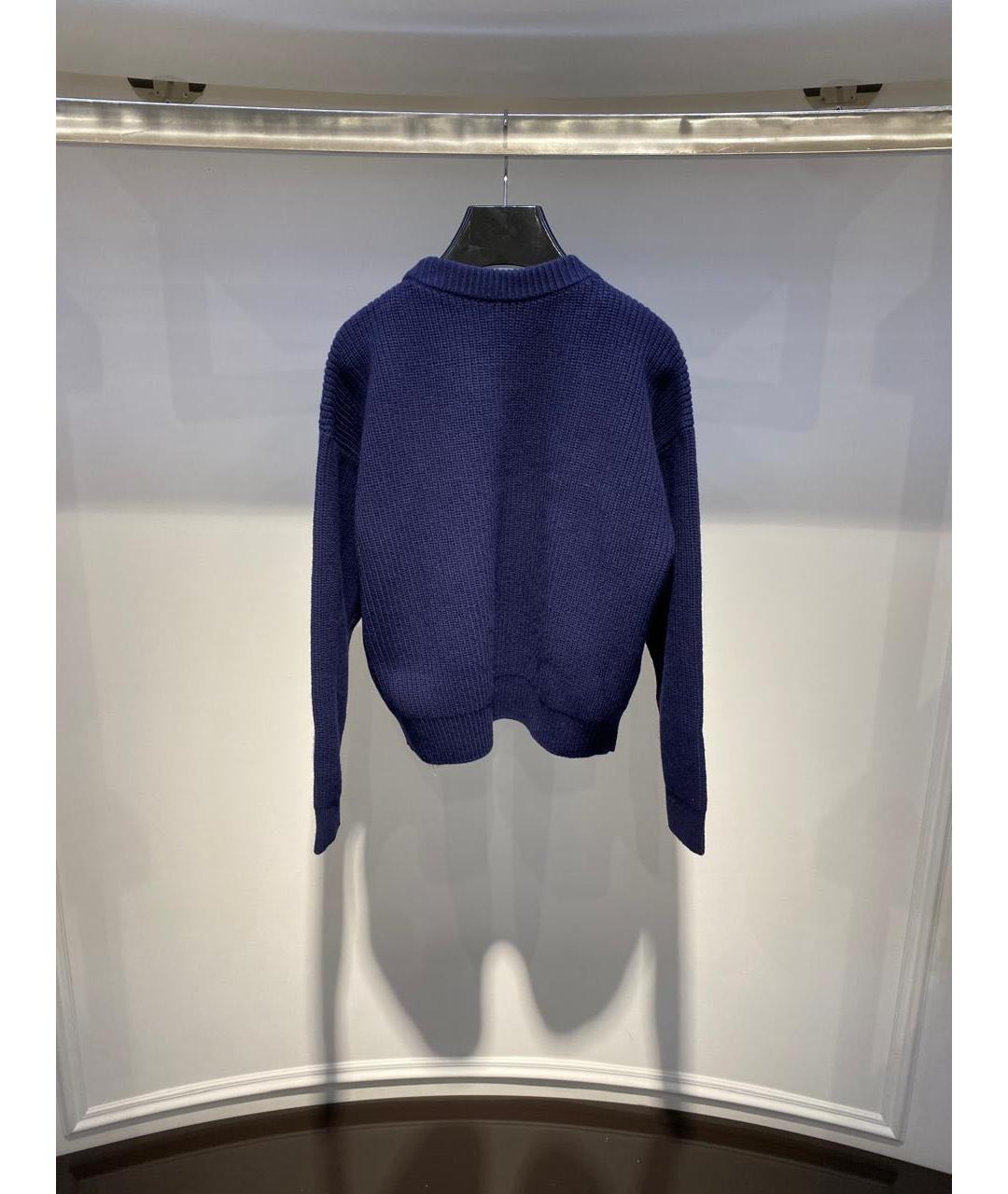 CELINE Синий шерстяной джемпер / свитер, фото 3
