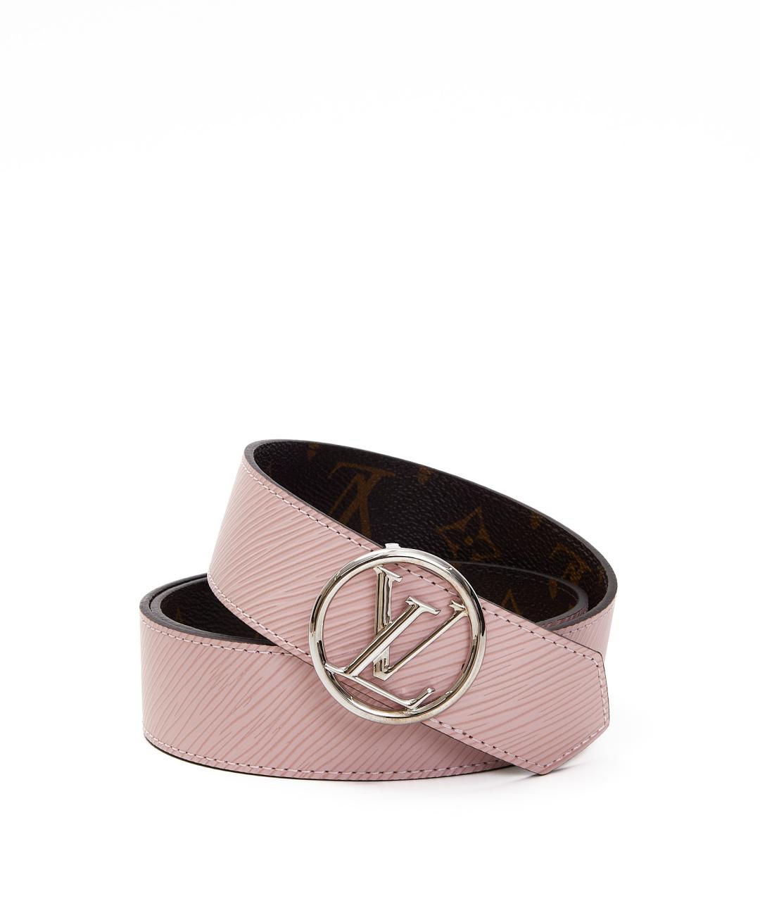 LOUIS VUITTON Розовый кожаный ремень, фото 2