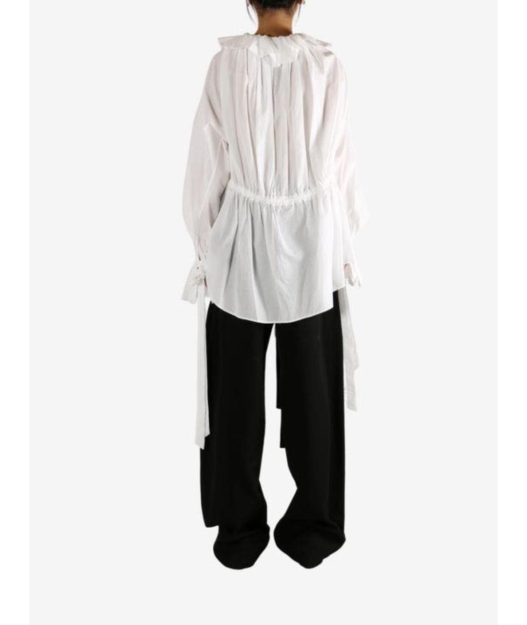 ANN DEMEULEMEESTER Белое хлопковое повседневное платье, фото 4