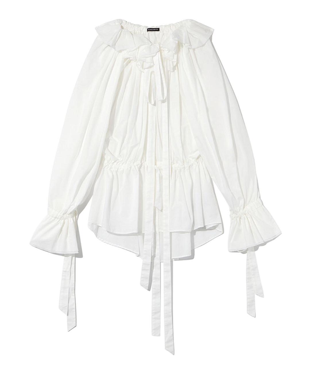 ANN DEMEULEMEESTER Белое хлопковое повседневное платье, фото 1