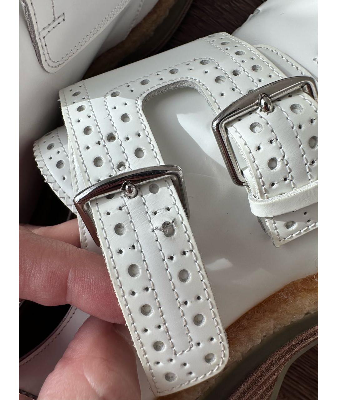HERMES Белые кожаные лоферы, фото 7