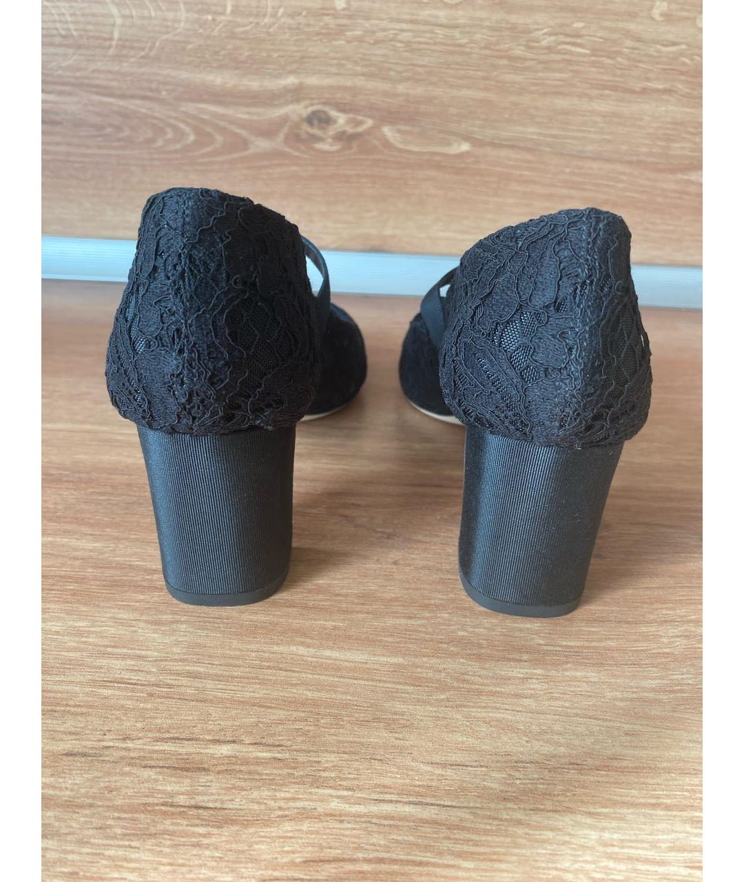 DOLCE&GABBANA Черные текстильные туфли, фото 4