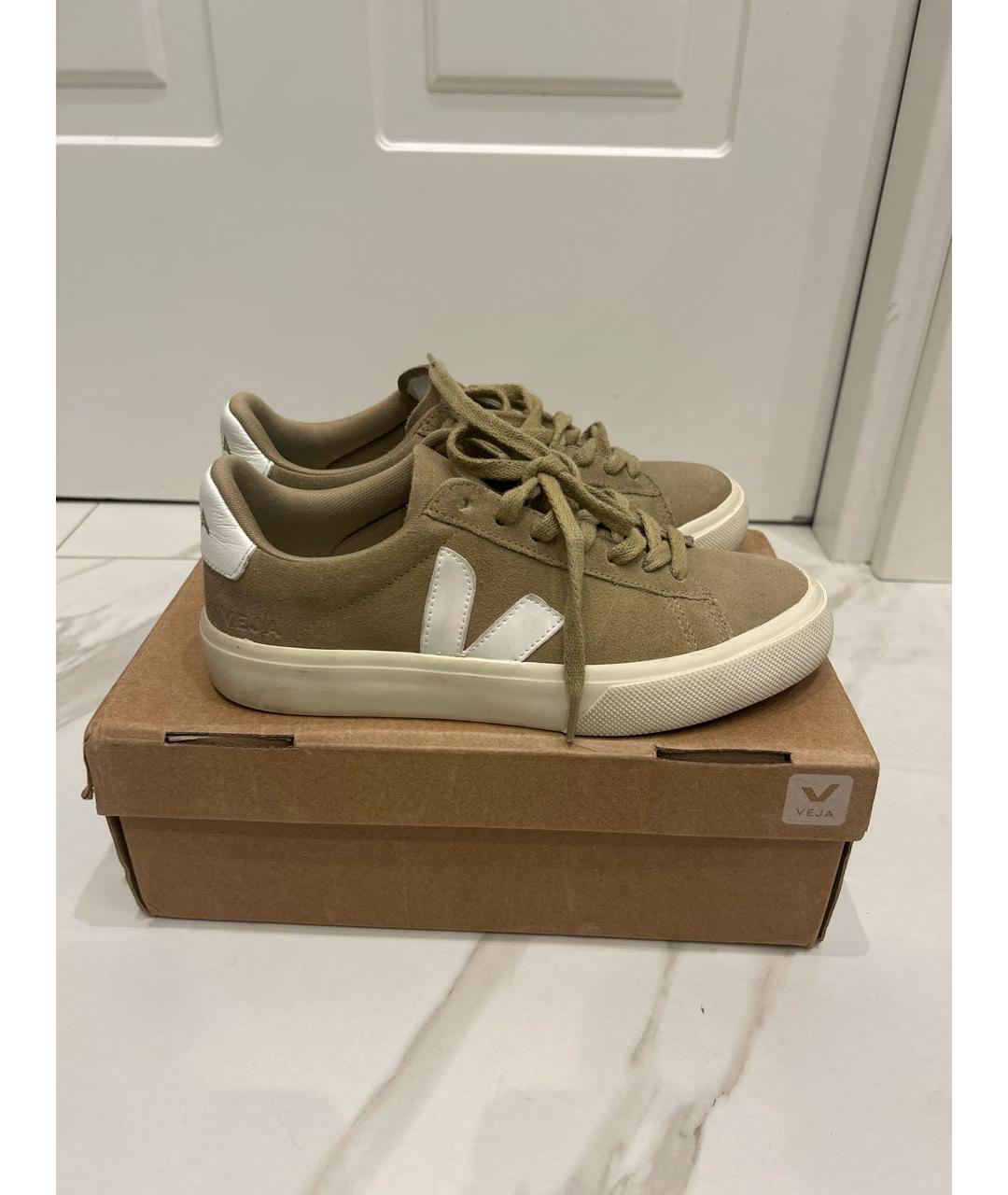 VEJA Бежевые замшевые кеды, фото 6