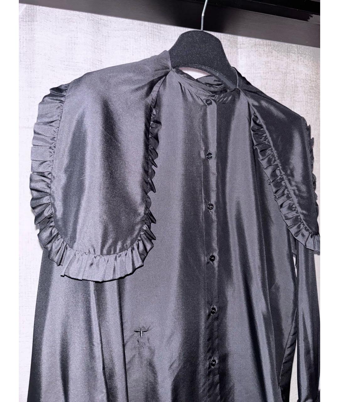 CHRISTIAN DIOR Черная шелковая блузы, фото 4
