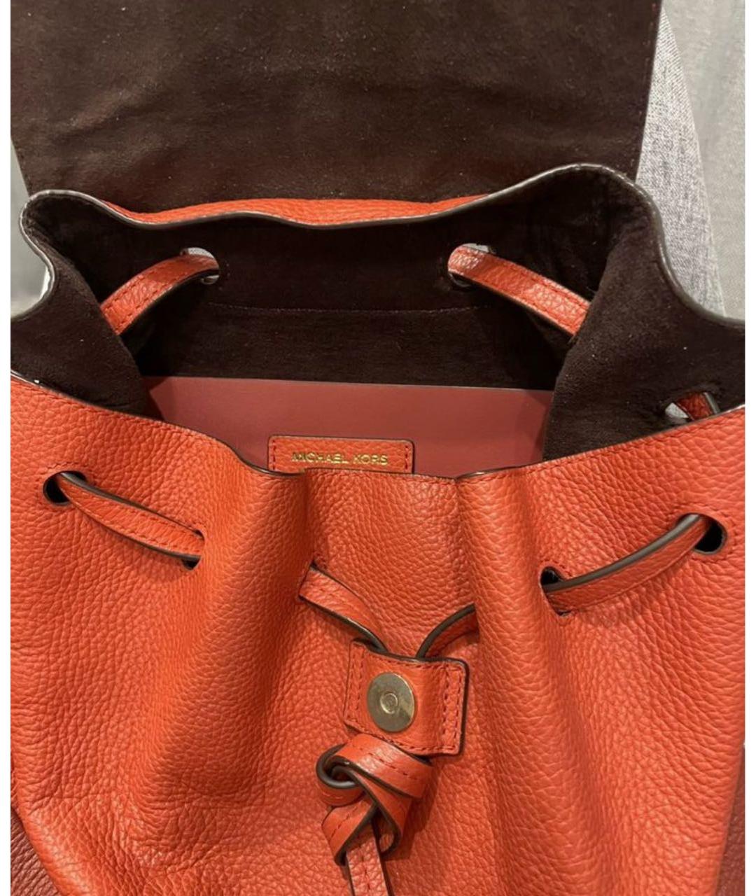 MICHAEL KORS Красный кожаный рюкзак, фото 3