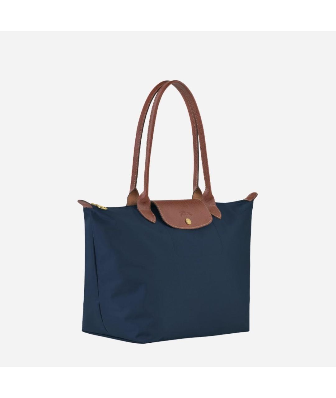 LONGCHAMP Темно-синяя тканевая сумка тоут, фото 7