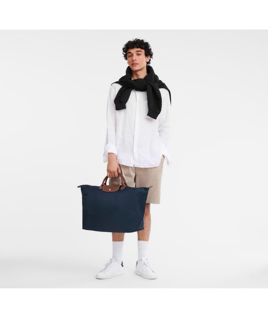 LONGCHAMP Темно-синяя сумка тоут, фото 2