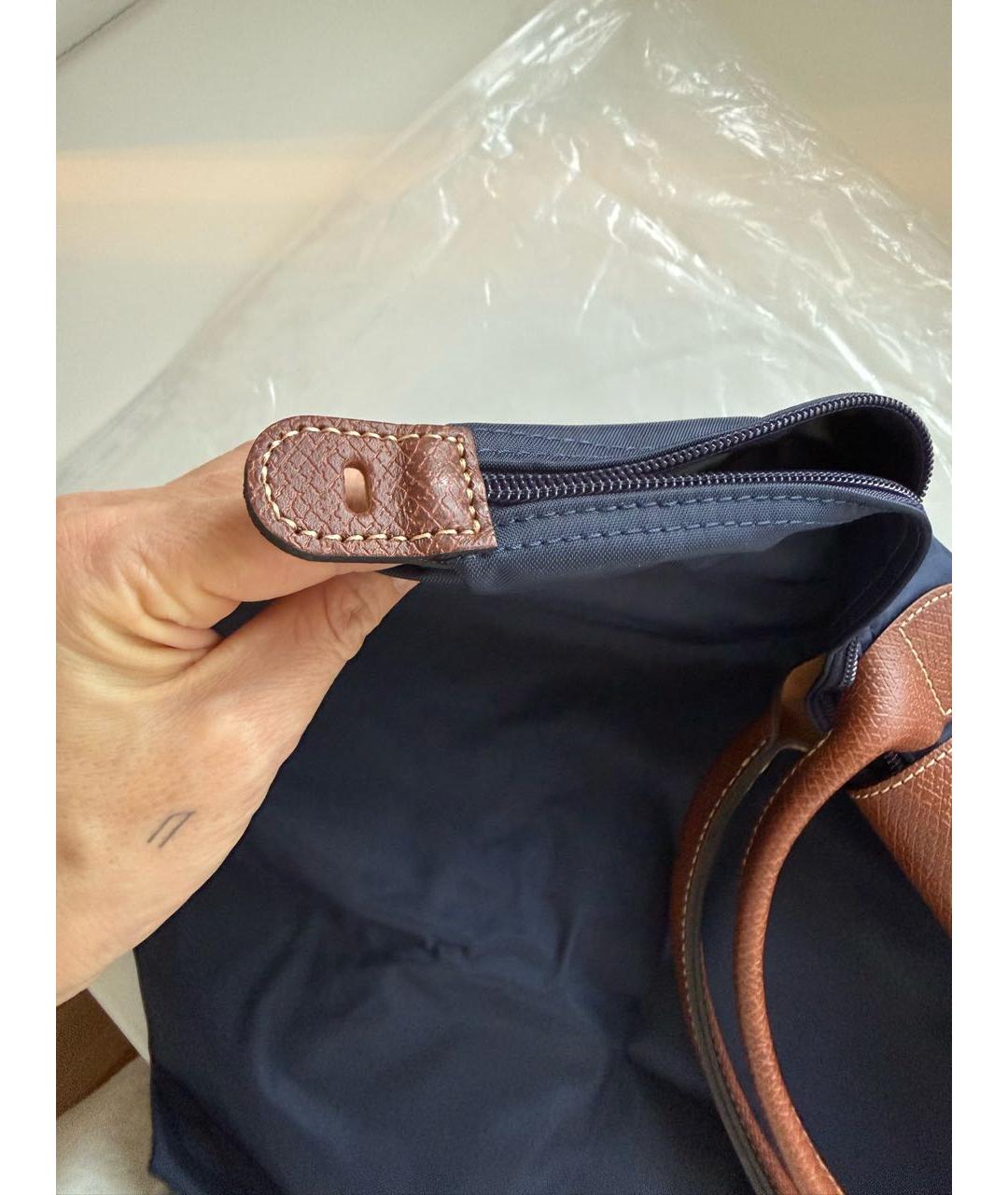 LONGCHAMP Темно-синяя сумка тоут, фото 6