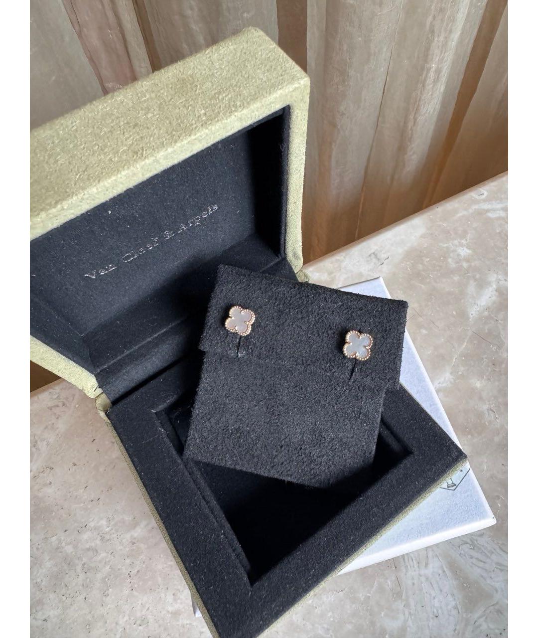 VAN CLEEF & ARPELS Белые серьги из желтого золота, фото 2