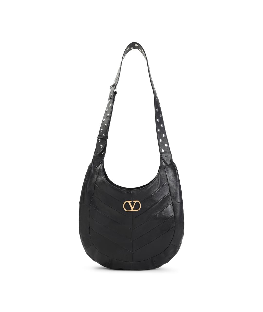 VALENTINO Черная кожаная сумка через плечо, фото 1