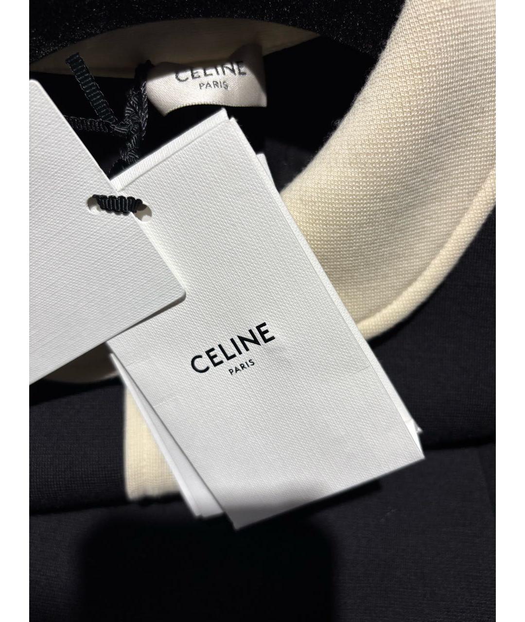 CELINE Черное шерстяное вечернее платье, фото 3