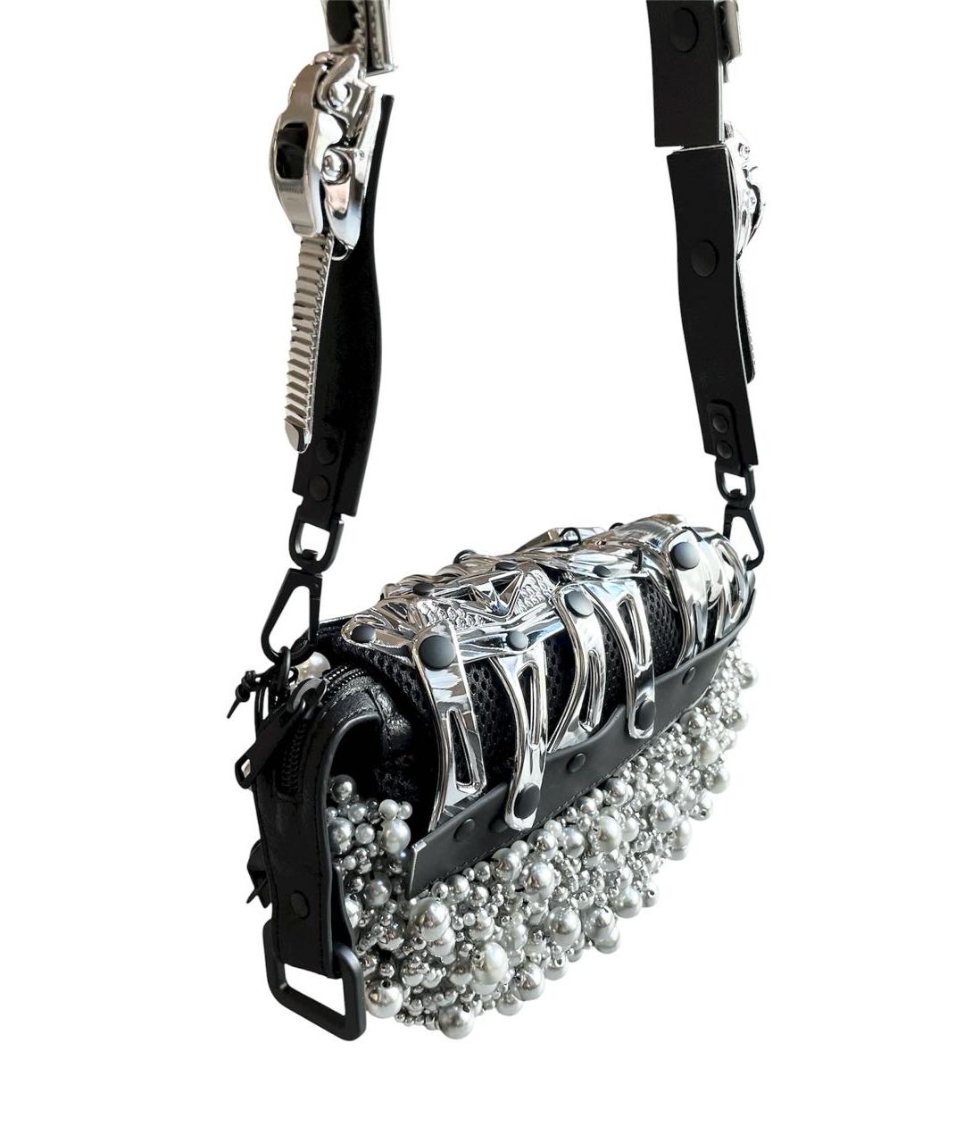 INNERRAUM Серебряная сумка с короткими ручками, фото 2