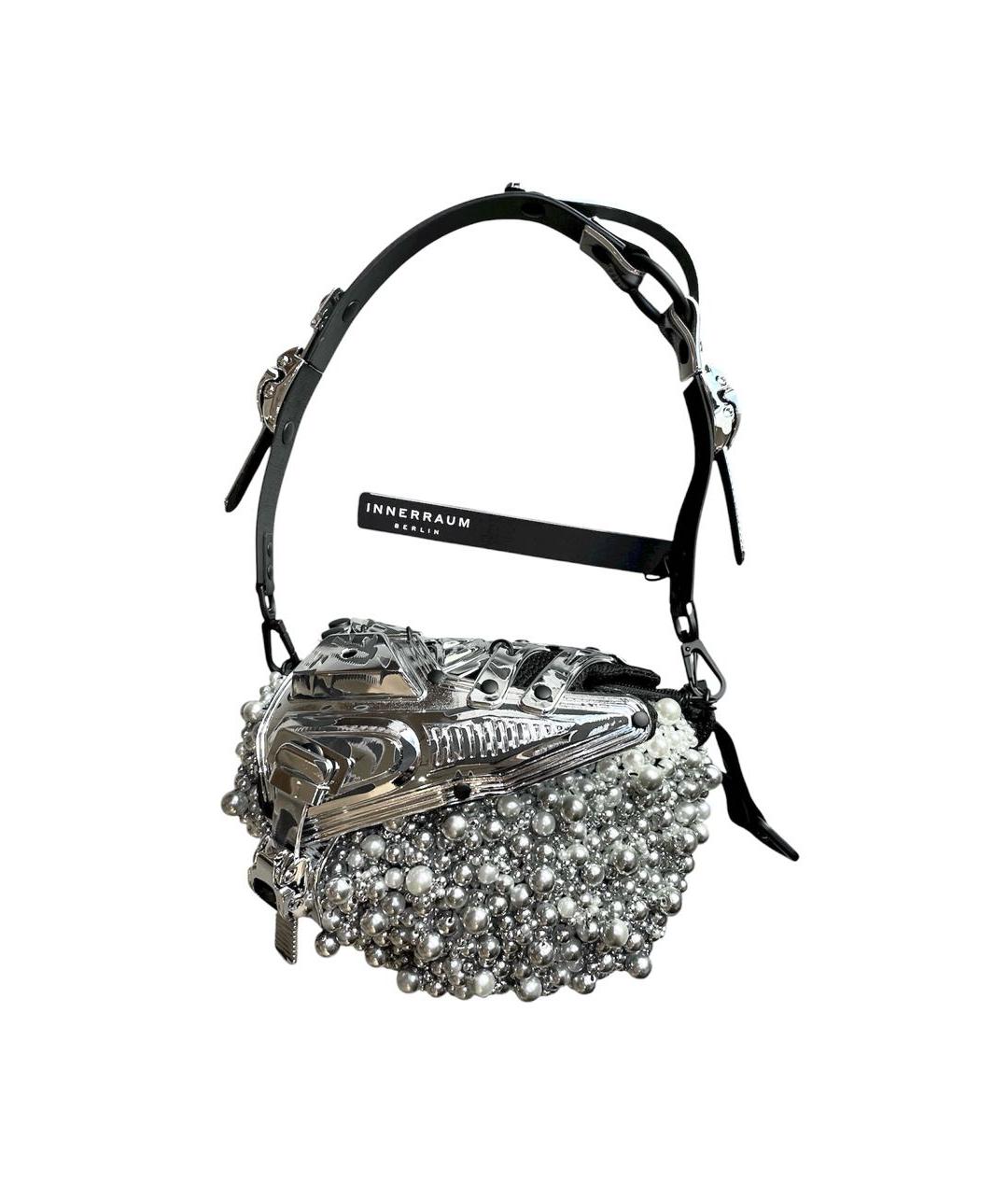 INNERRAUM Серебряная сумка с короткими ручками, фото 1
