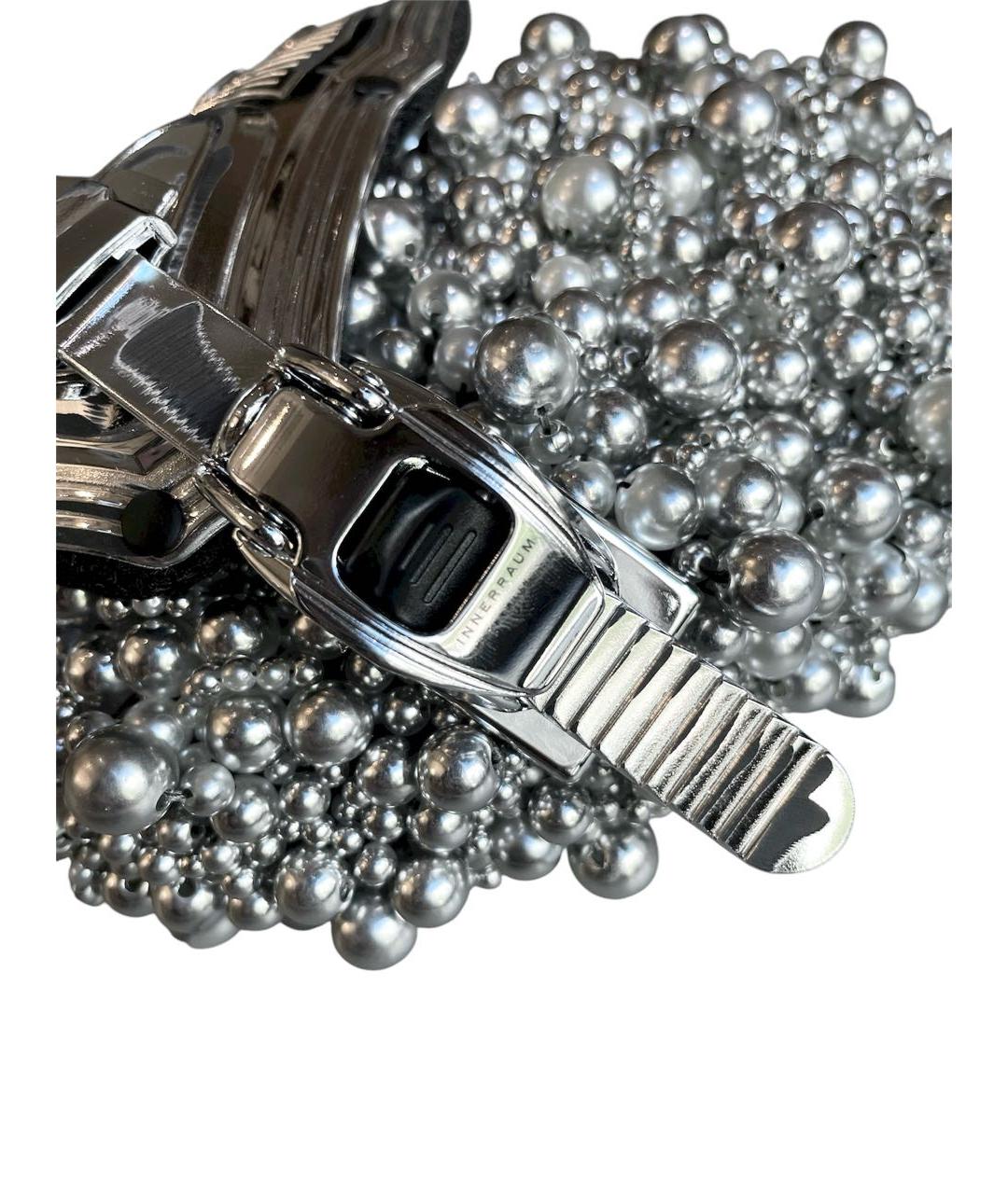 INNERRAUM Серебряная сумка с короткими ручками, фото 3