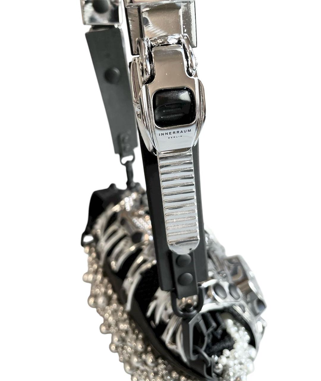 INNERRAUM Серебряная сумка с короткими ручками, фото 5