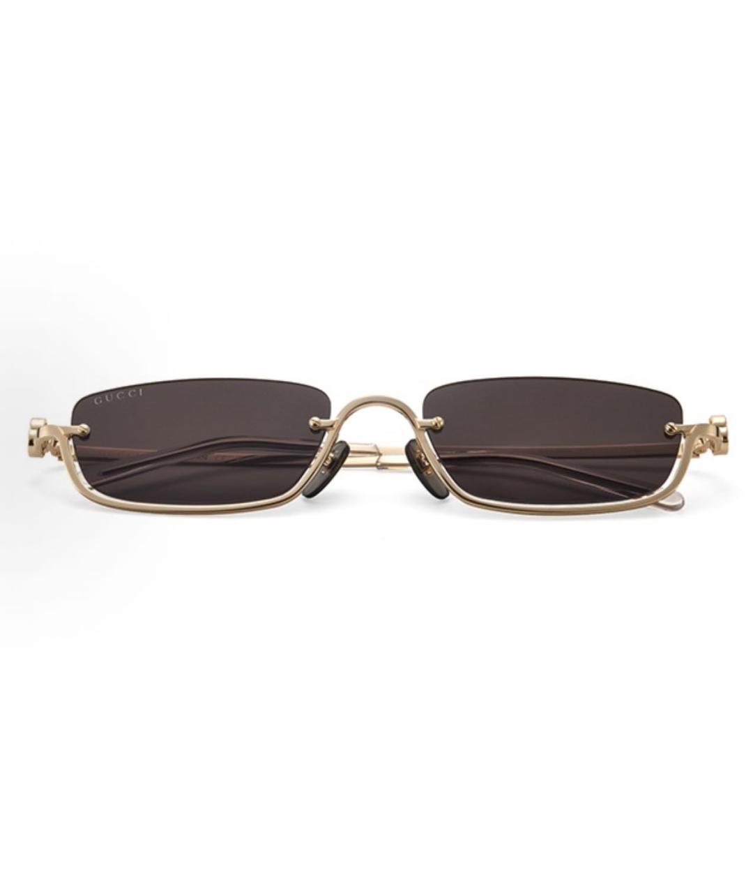 GUCCI Золотые солнцезащитные очки, фото 2