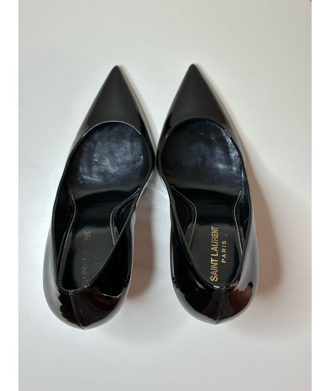 SAINT LAURENT Черные кожаные туфли, фото 4
