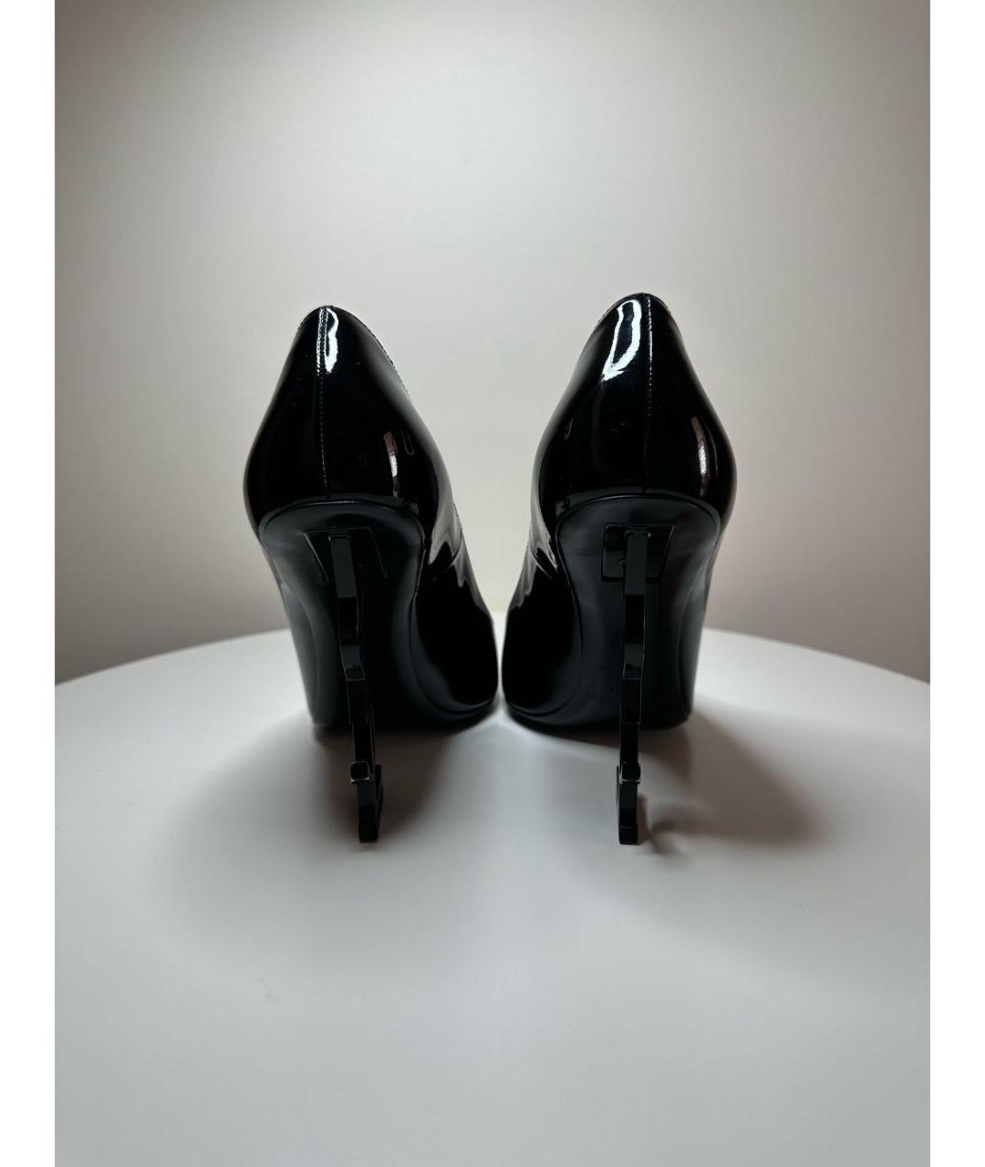 SAINT LAURENT Черные кожаные туфли, фото 3