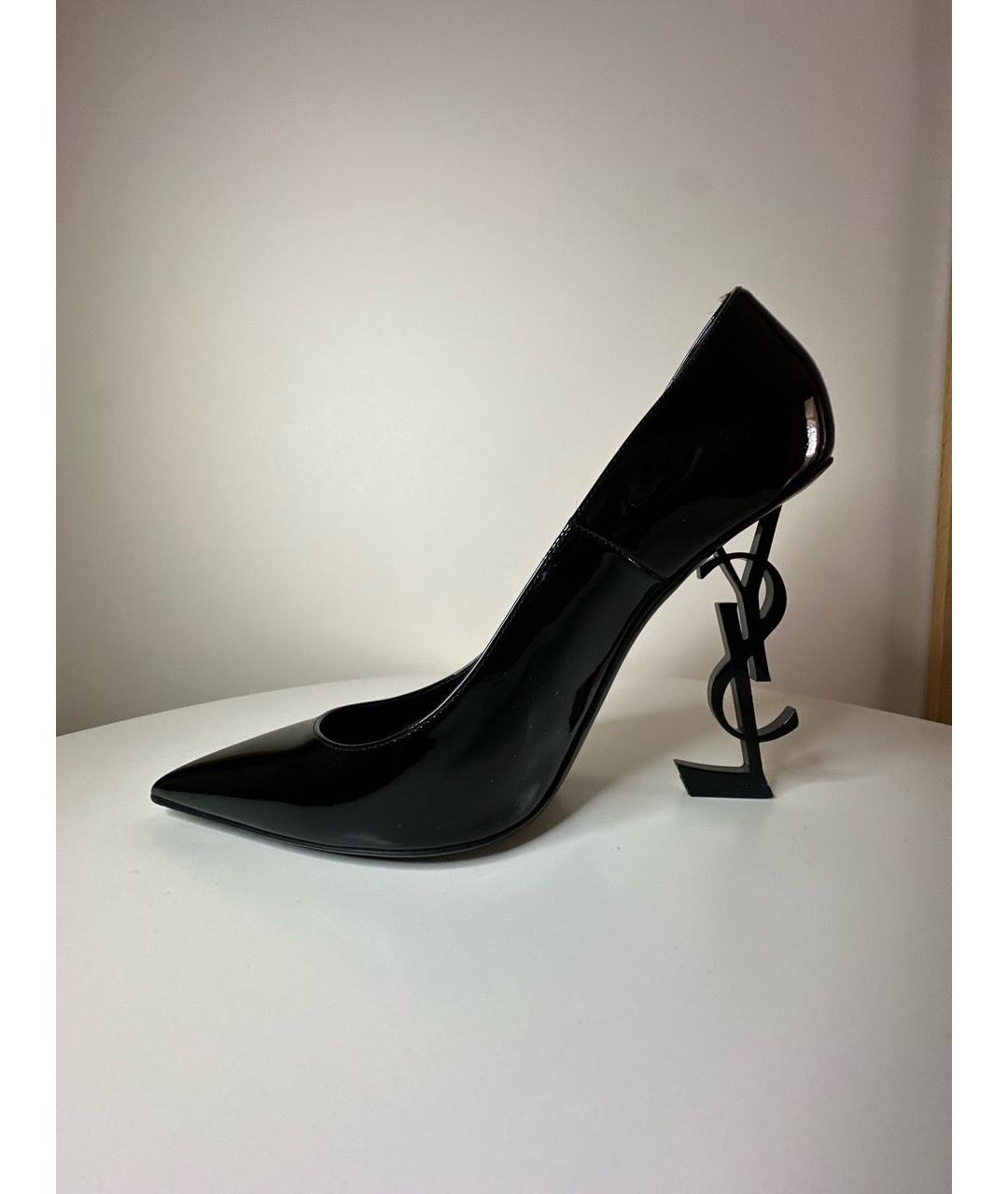 SAINT LAURENT Черные кожаные туфли, фото 9