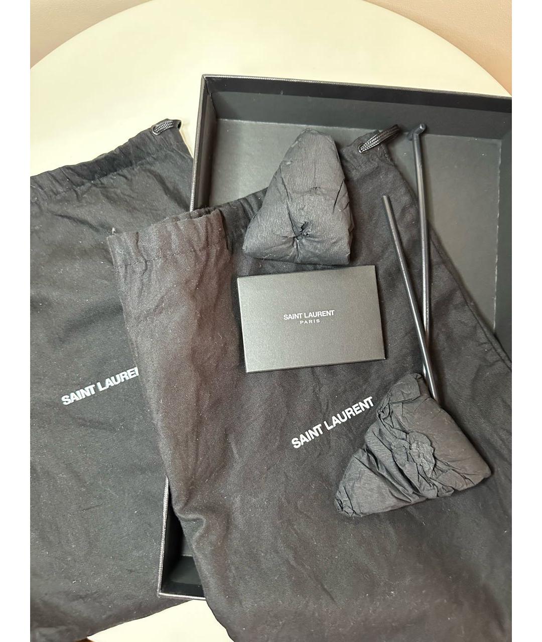 SAINT LAURENT Черные кожаные туфли, фото 7