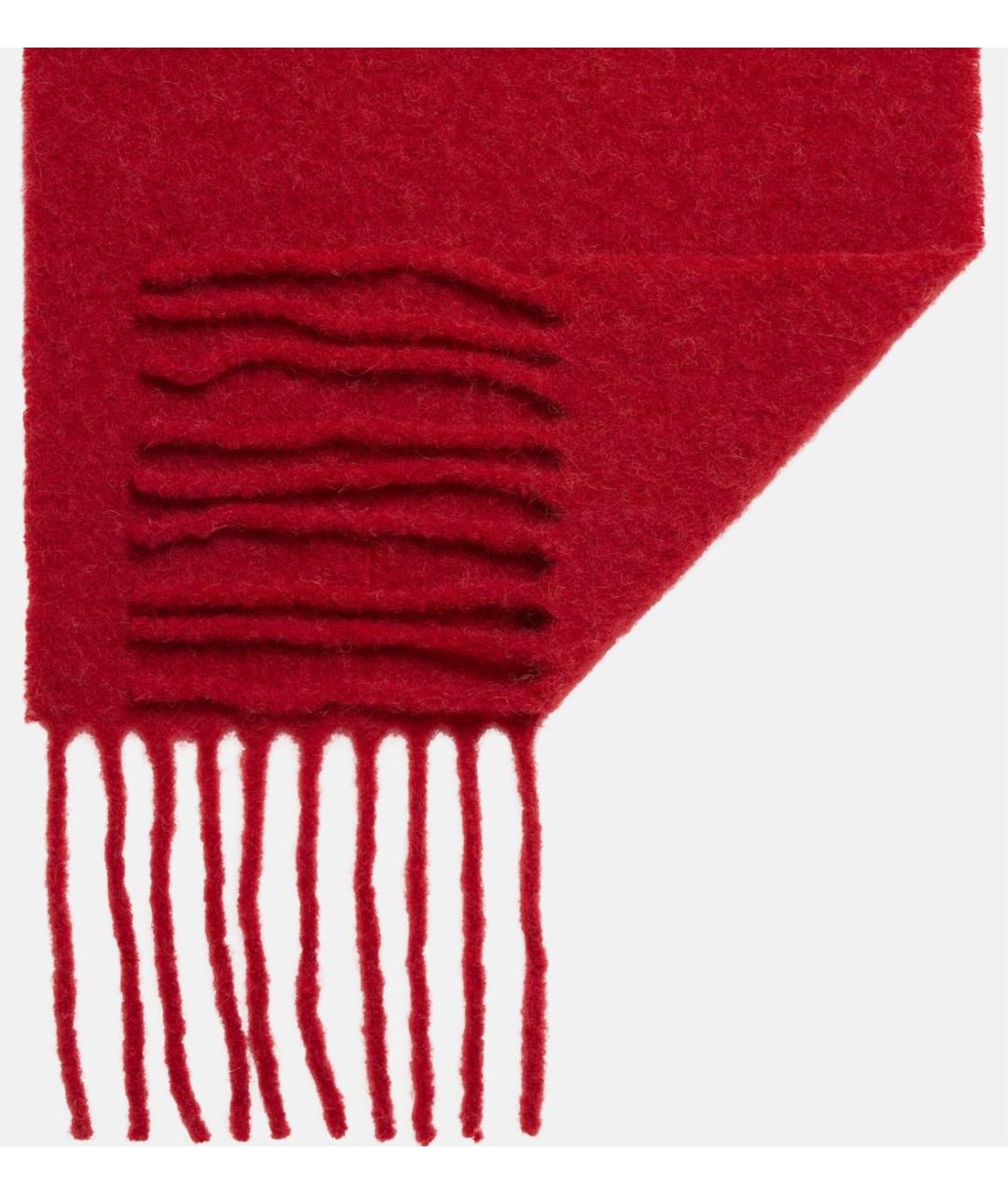 JACQUEMUS Красный шерстяной шарф, фото 4