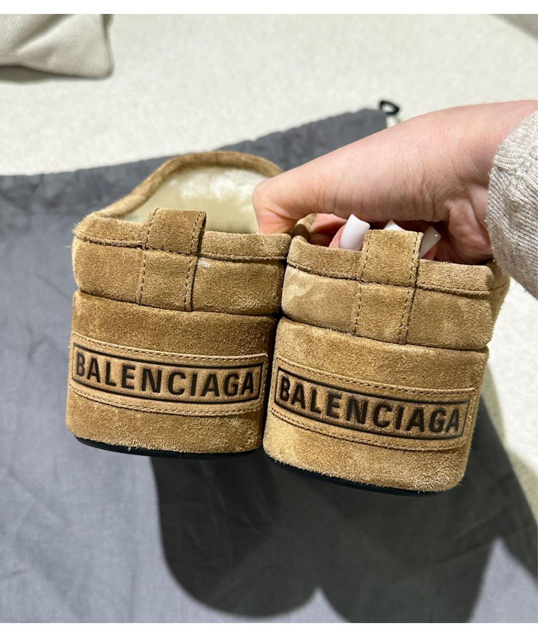 BALENCIAGA Коричневые замшевые ботинки, фото 4