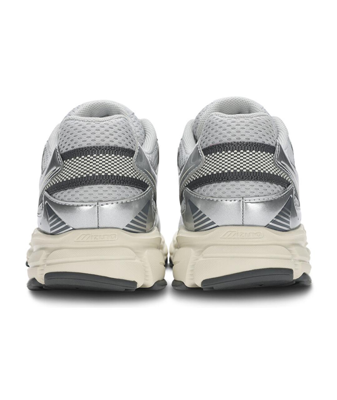 MIZUNO Серебряные текстильные низкие кроссовки / кеды, фото 5