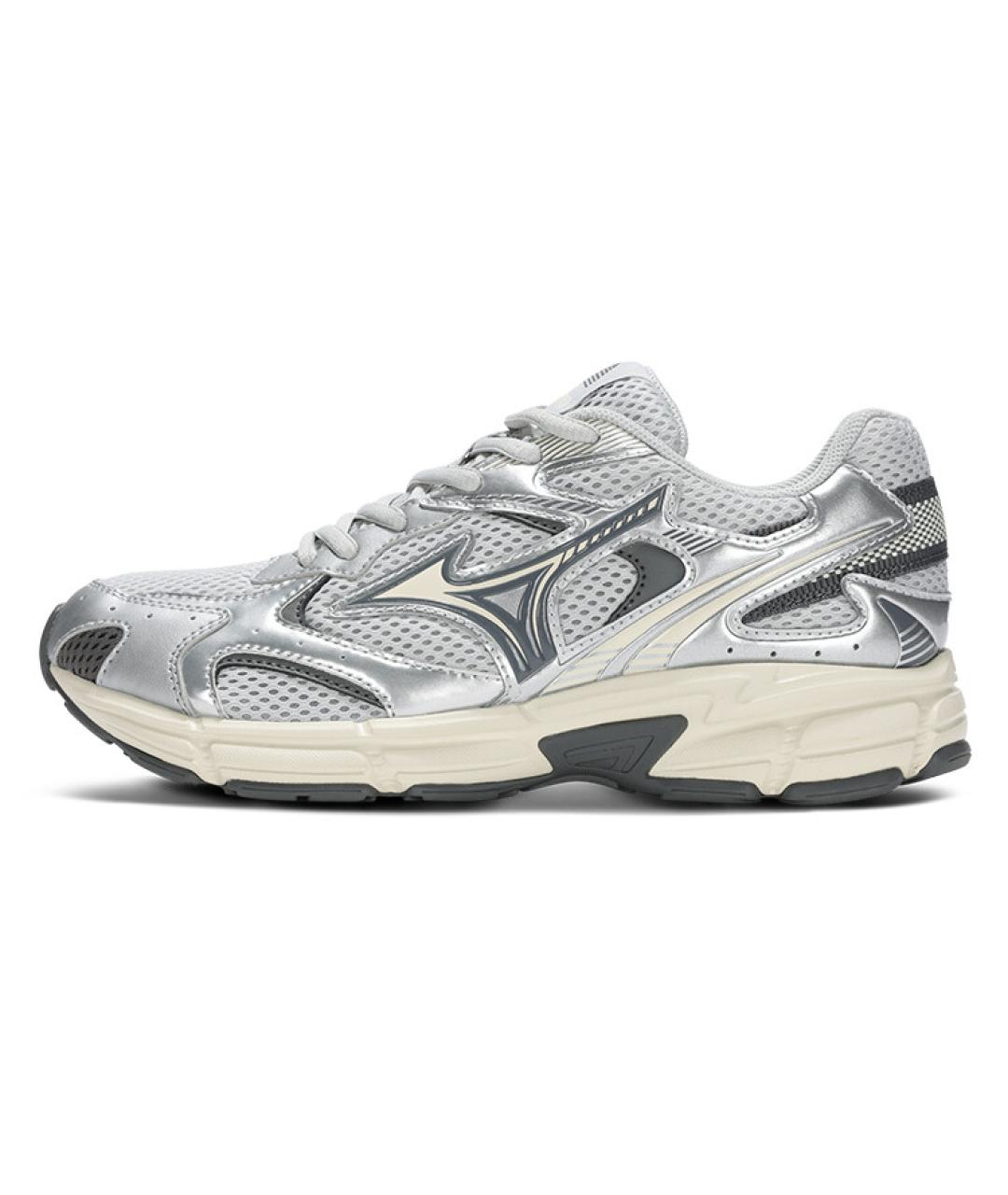 MIZUNO Серебряные текстильные низкие кроссовки / кеды, фото 2