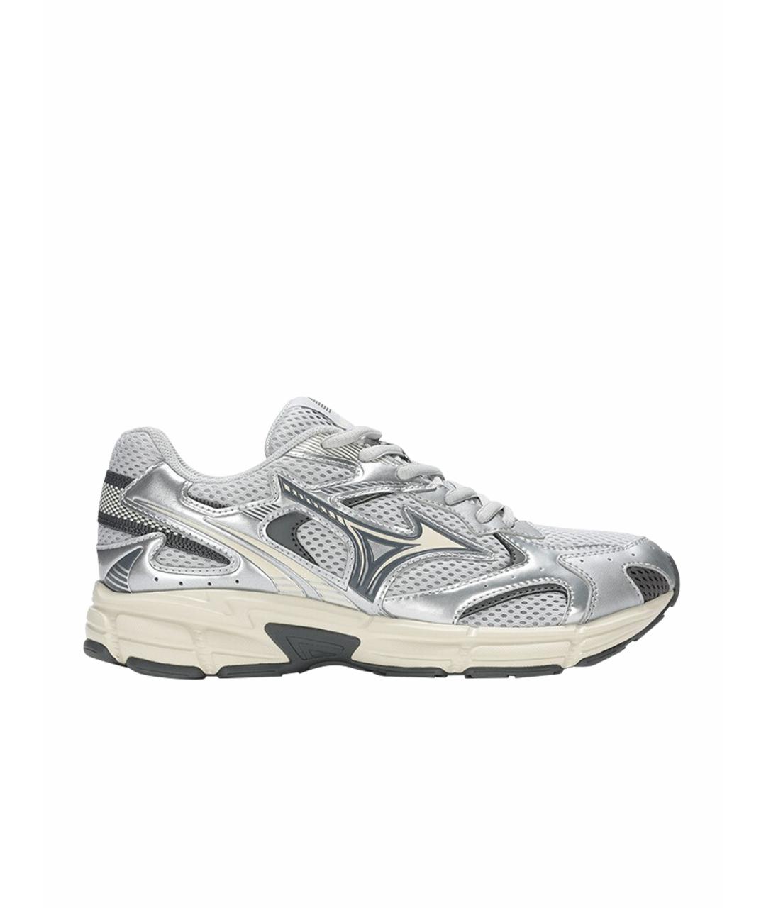 MIZUNO Серебряные текстильные низкие кроссовки / кеды, фото 1