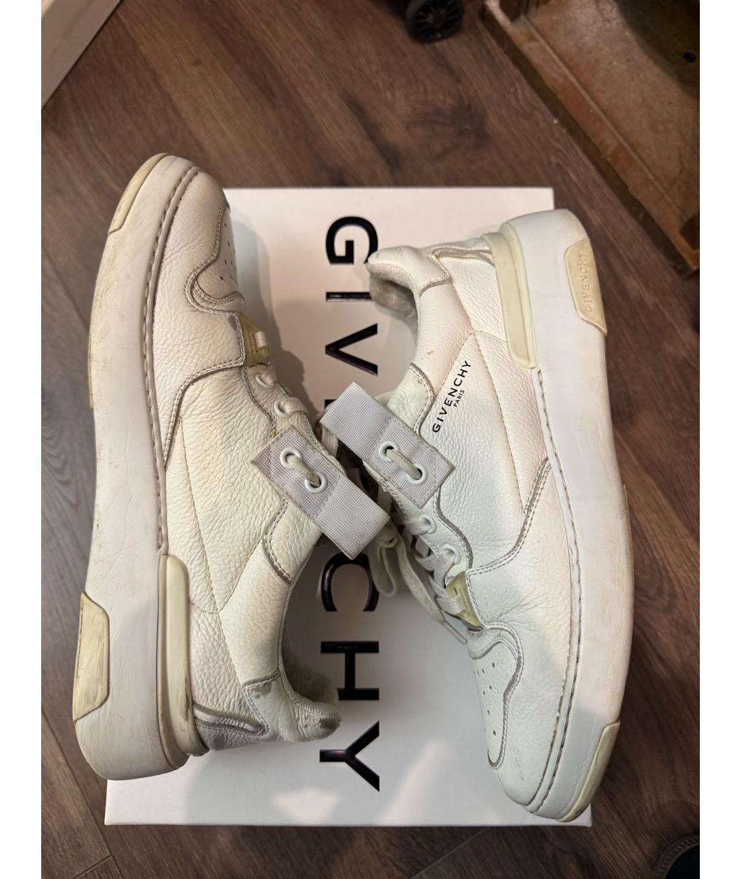 GIVENCHY Белые кожаные низкие кроссовки / кеды, фото 7