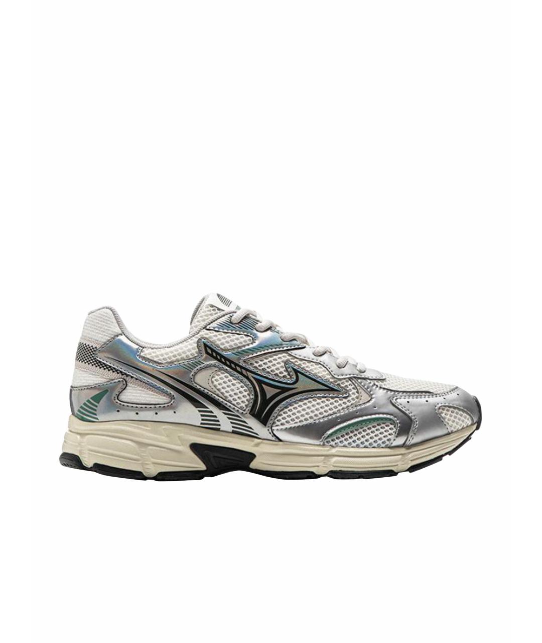 MIZUNO Серебряные текстильные низкие кроссовки / кеды, фото 1