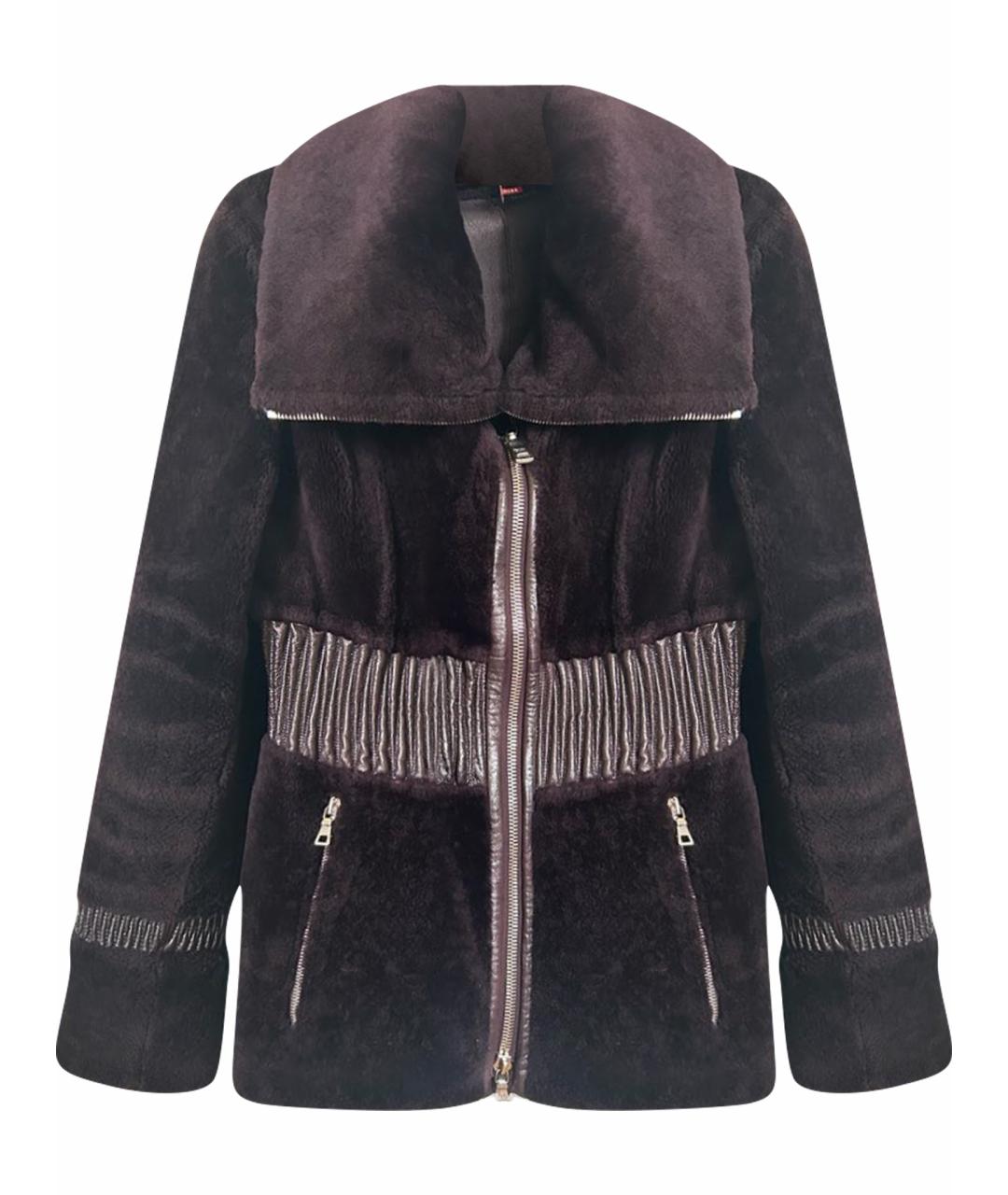 PRADA Бордовая кожаная дубленка, фото 1