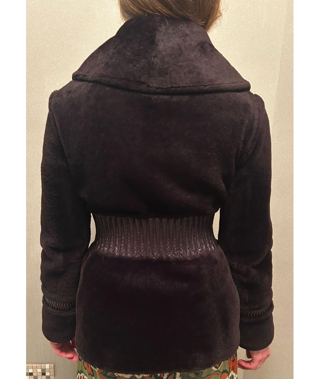 PRADA Бордовая кожаная дубленка, фото 8