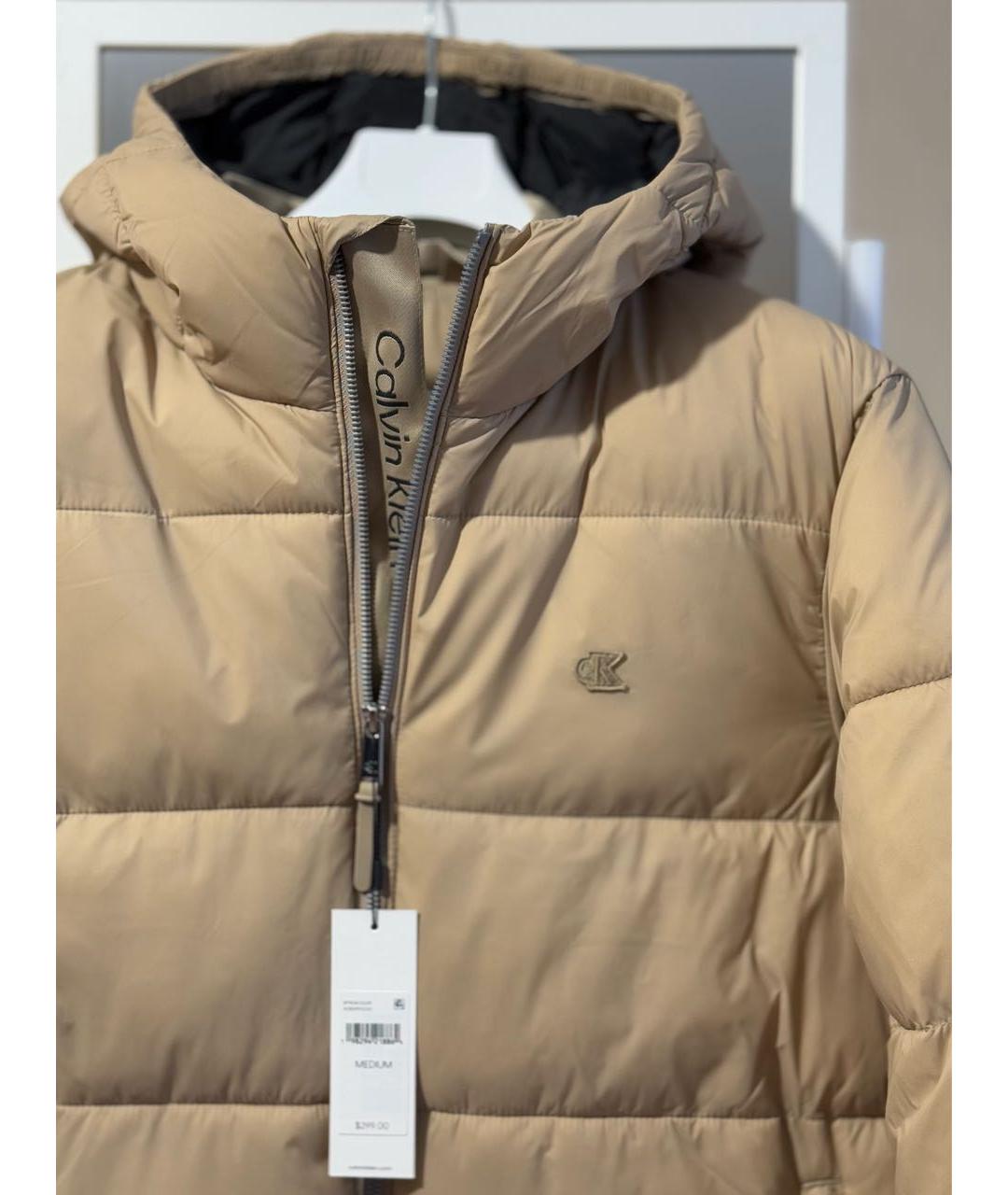 CALVIN KLEIN Бежевый пуховик, фото 2