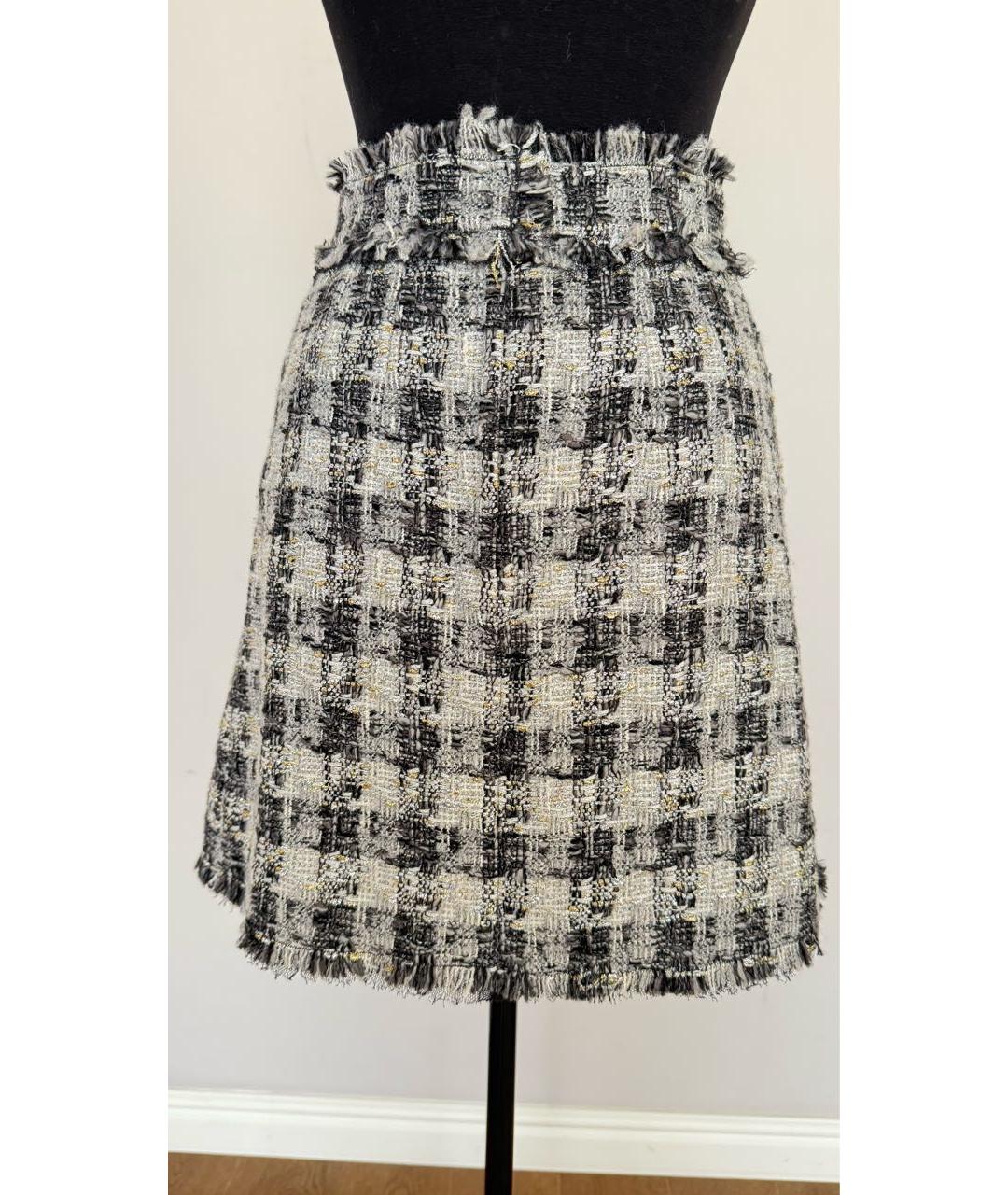 DOLCE&GABBANA Мульти полиэстеровая юбка мини, фото 2