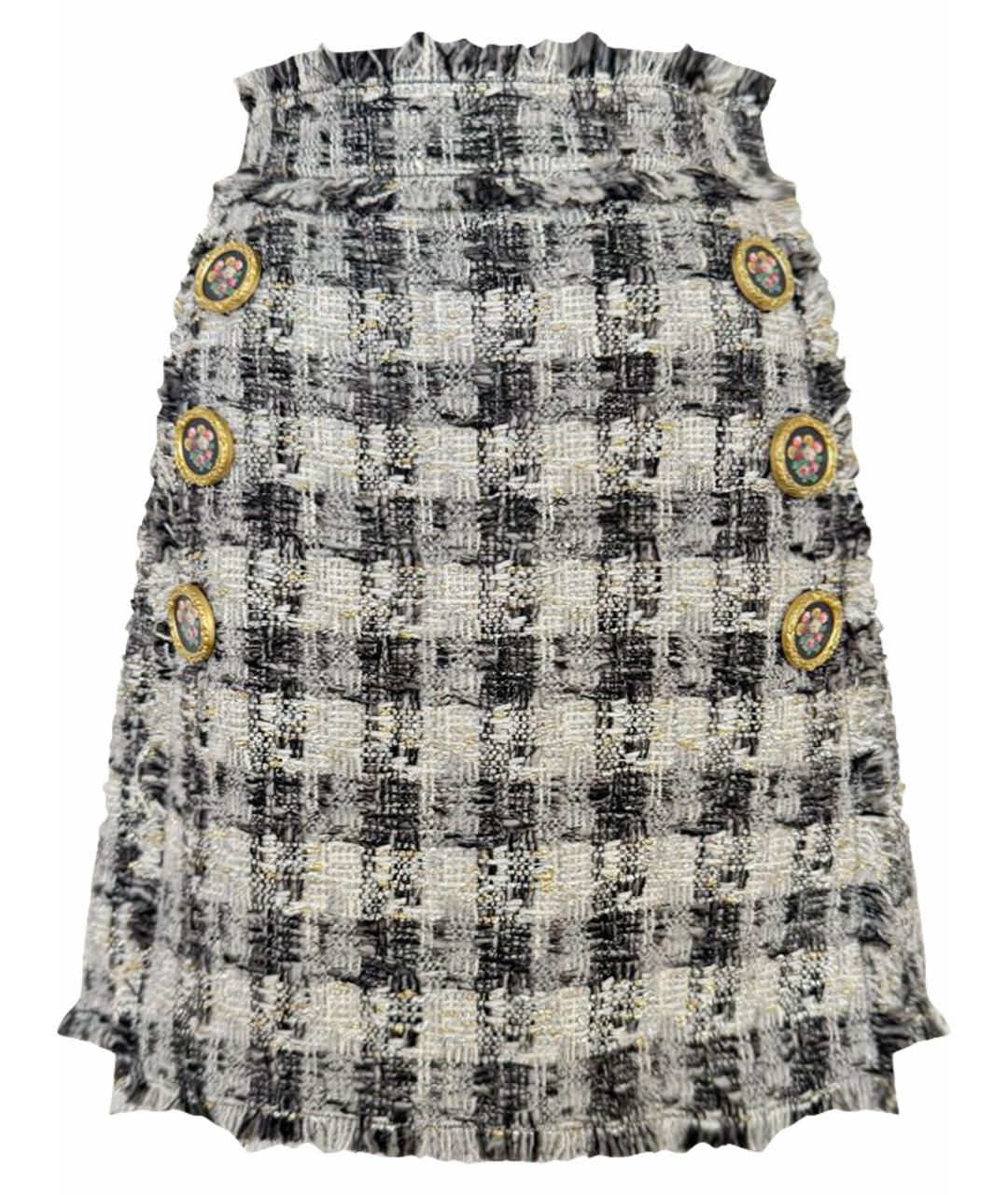 DOLCE&GABBANA Мульти полиэстеровая юбка мини, фото 1