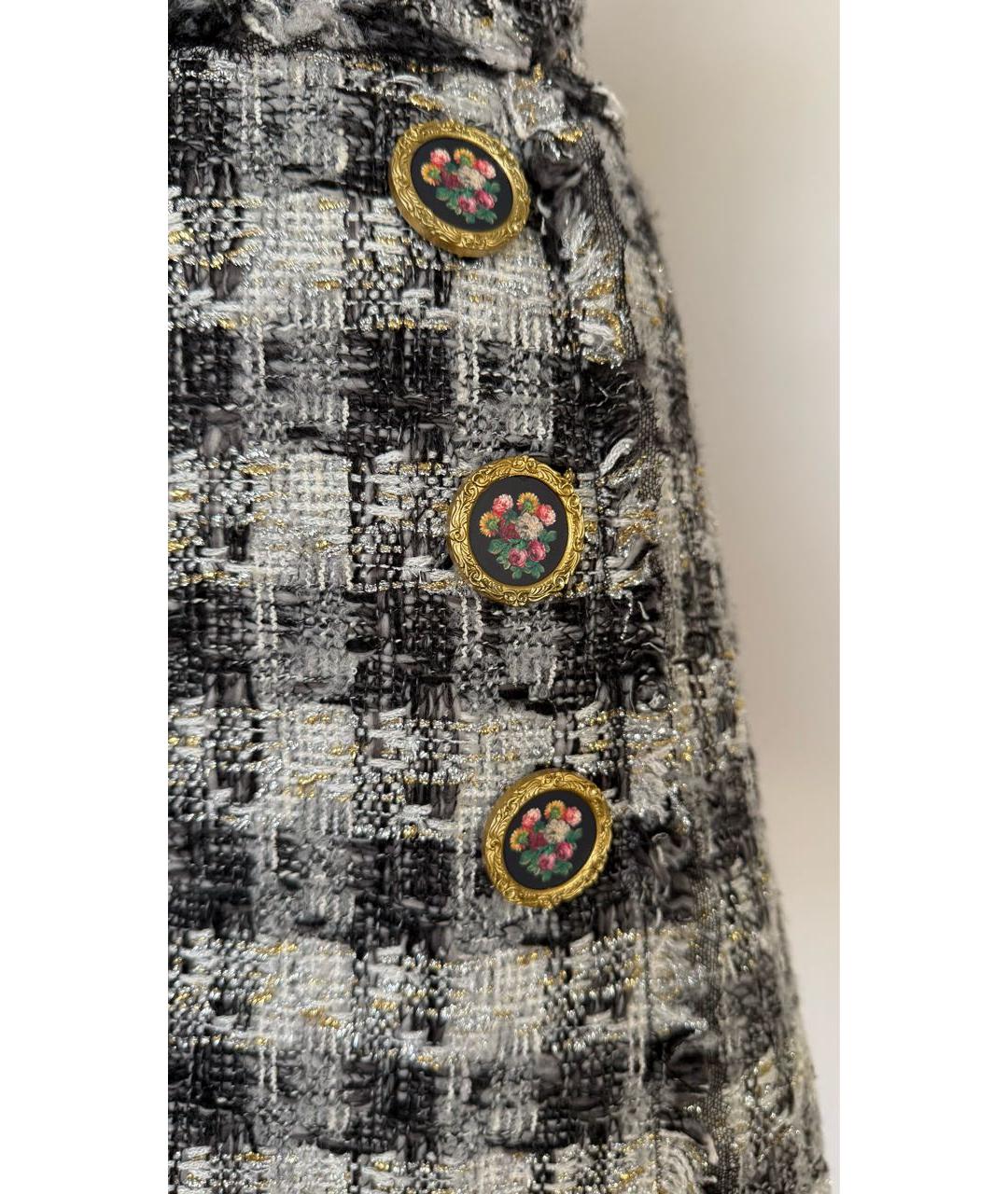DOLCE&GABBANA Мульти полиэстеровая юбка мини, фото 4