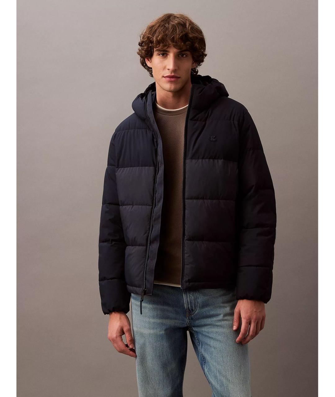 CALVIN KLEIN Темно-синий пуховик, фото 7