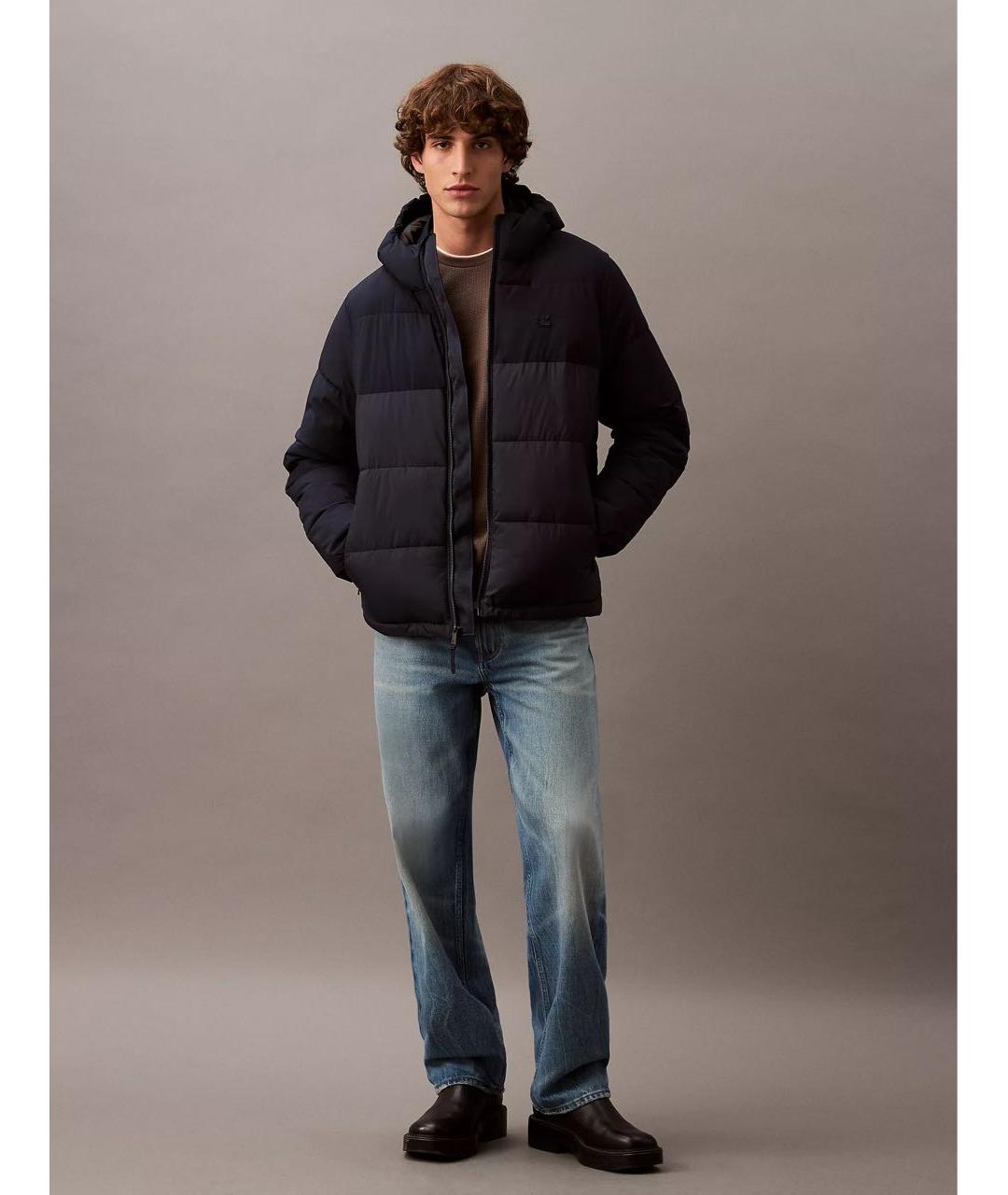CALVIN KLEIN Темно-синий пуховик, фото 3