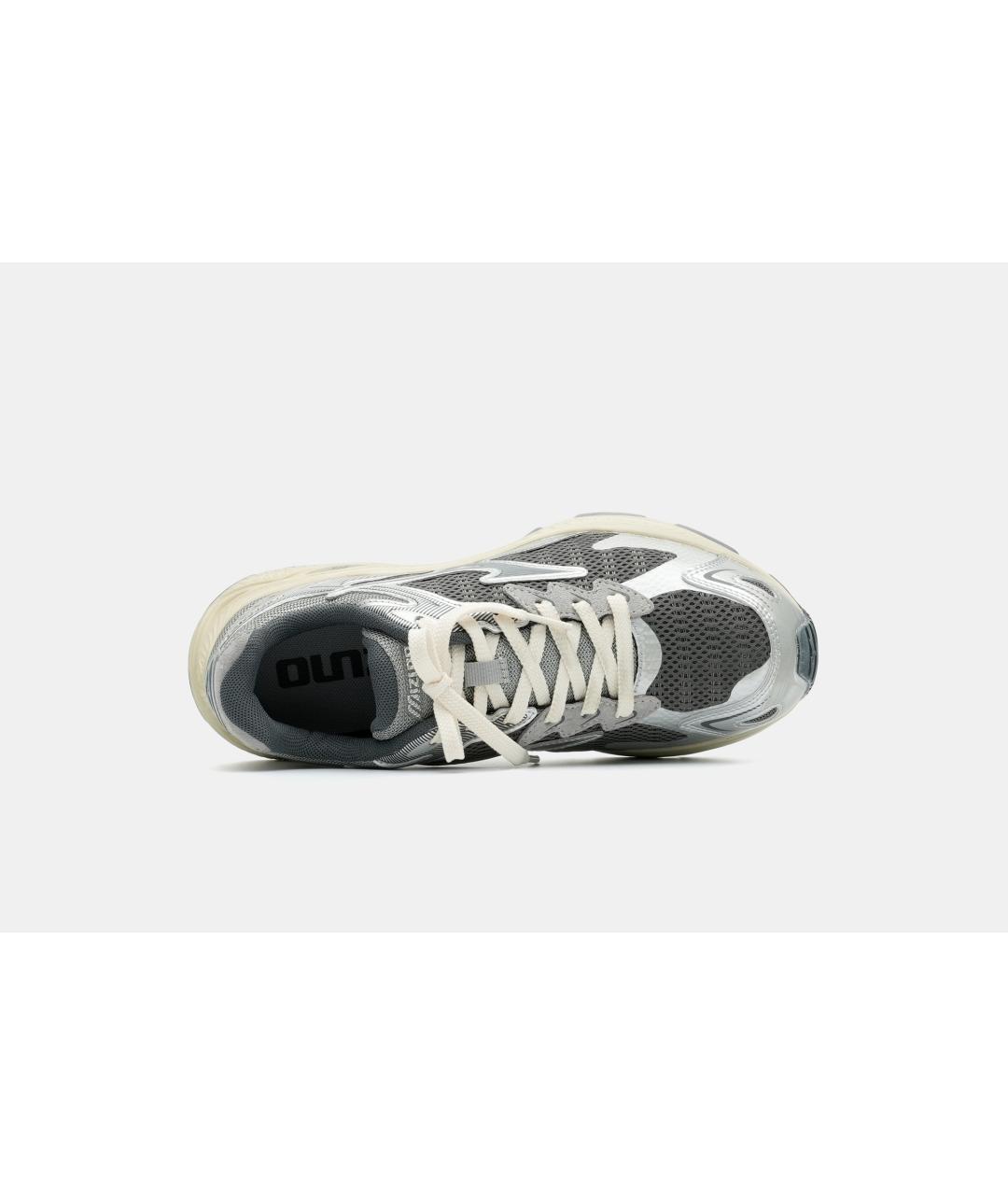 MIZUNO Серые текстильные низкие кроссовки / кеды, фото 3