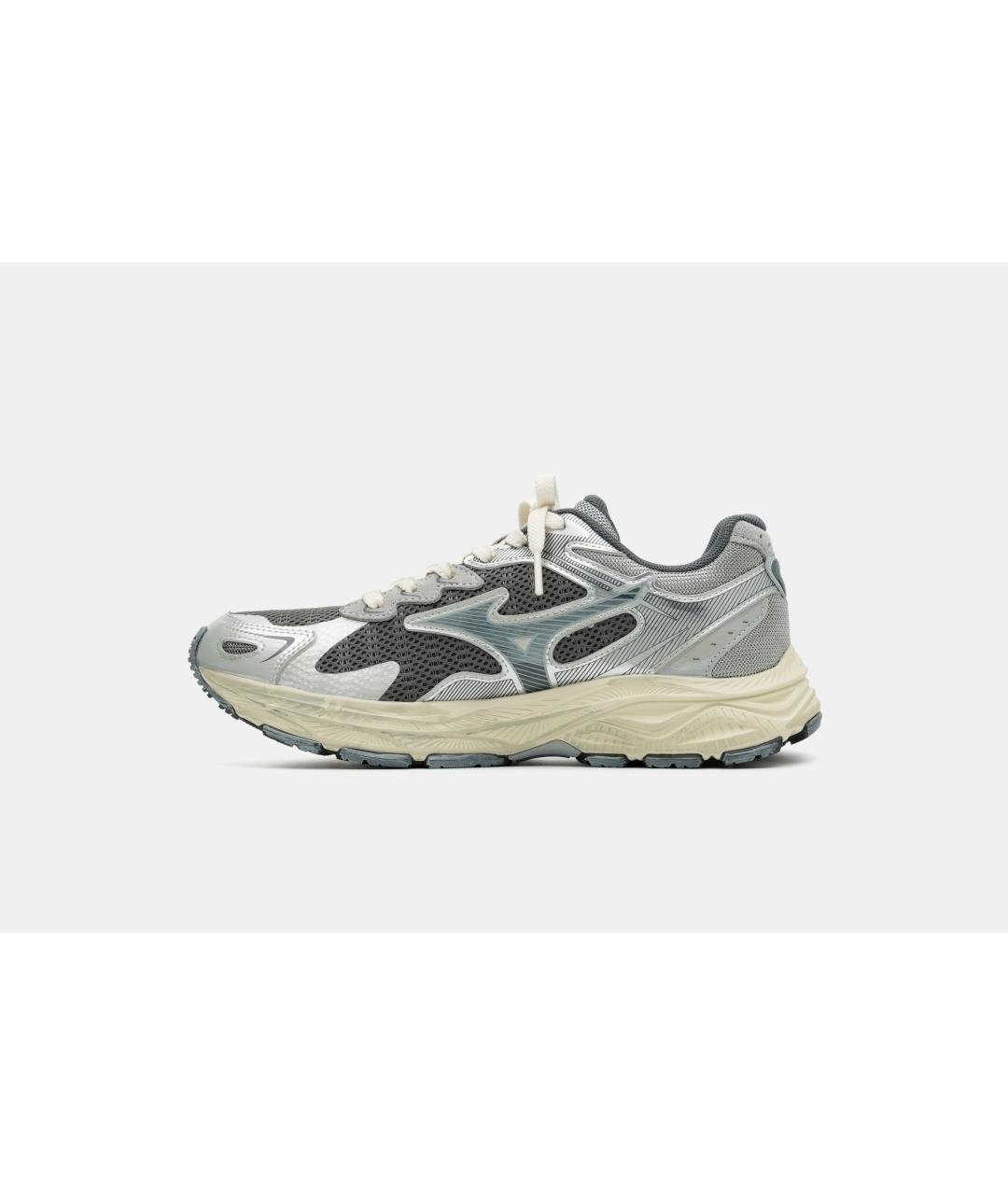 MIZUNO Серые текстильные низкие кроссовки / кеды, фото 2