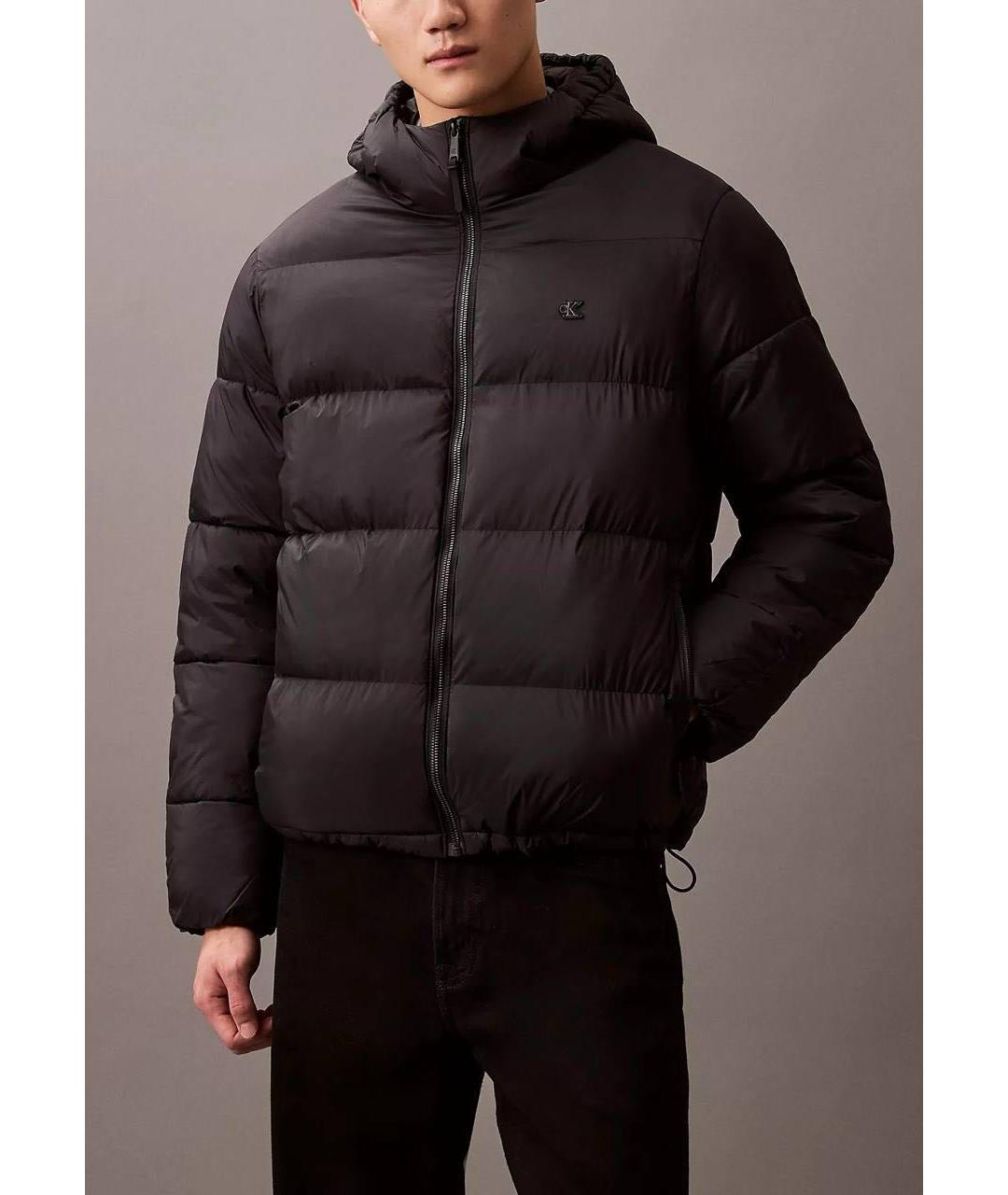 CALVIN KLEIN Черный пуховик, фото 4