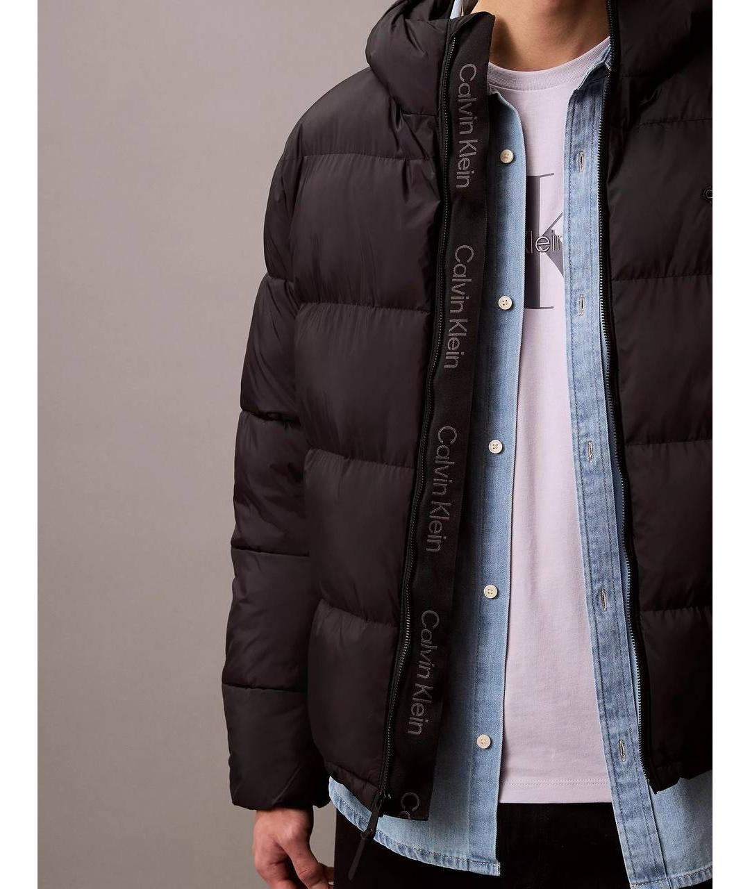 CALVIN KLEIN Черный пуховик, фото 2