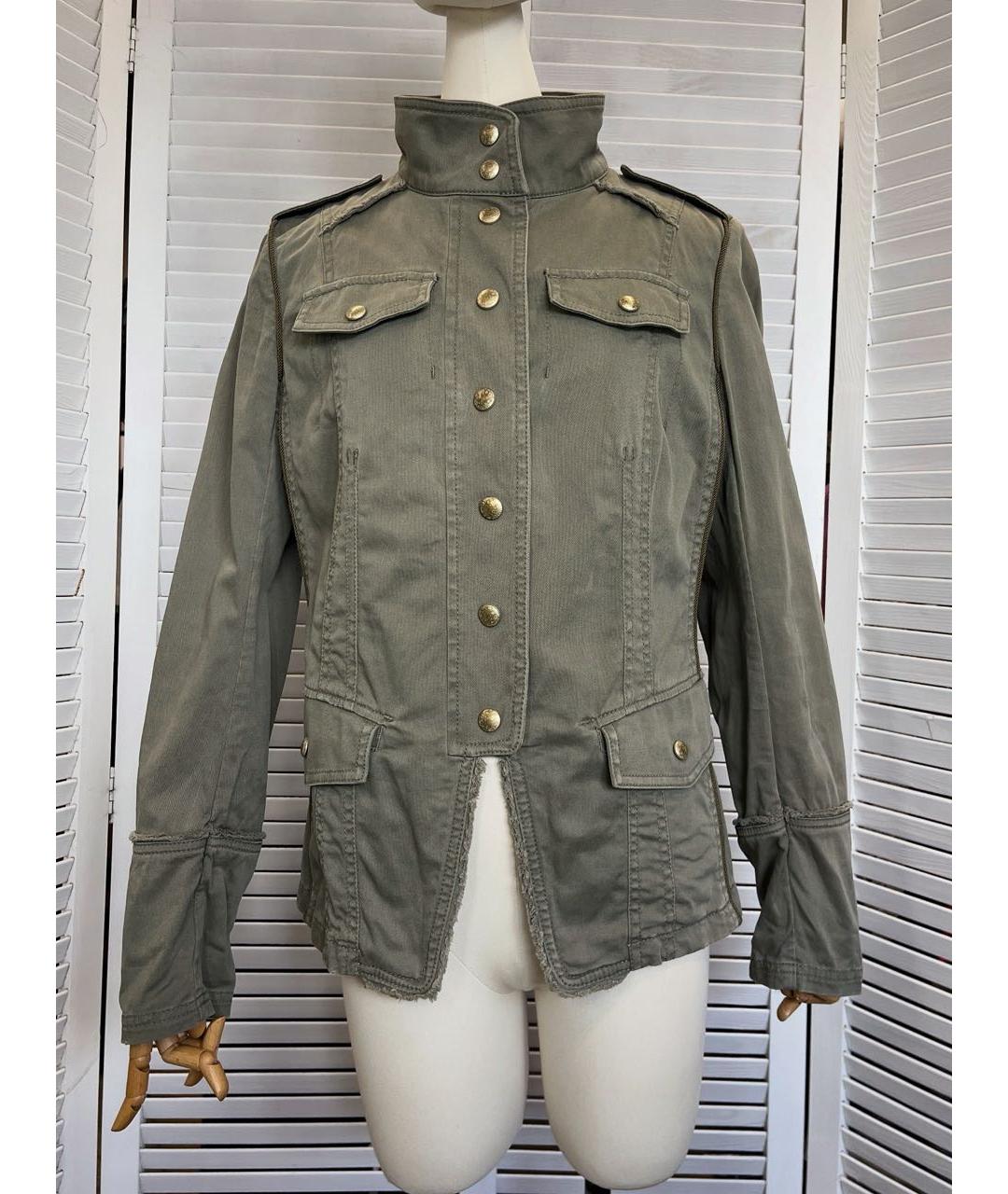 HUGO BOSS Хаки хлопко-эластановый жакет/пиджак, фото 9