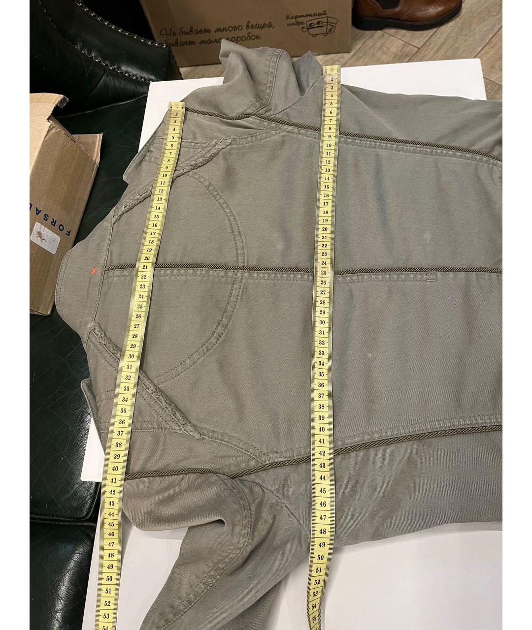 HUGO BOSS Хаки хлопко-эластановый жакет/пиджак, фото 7