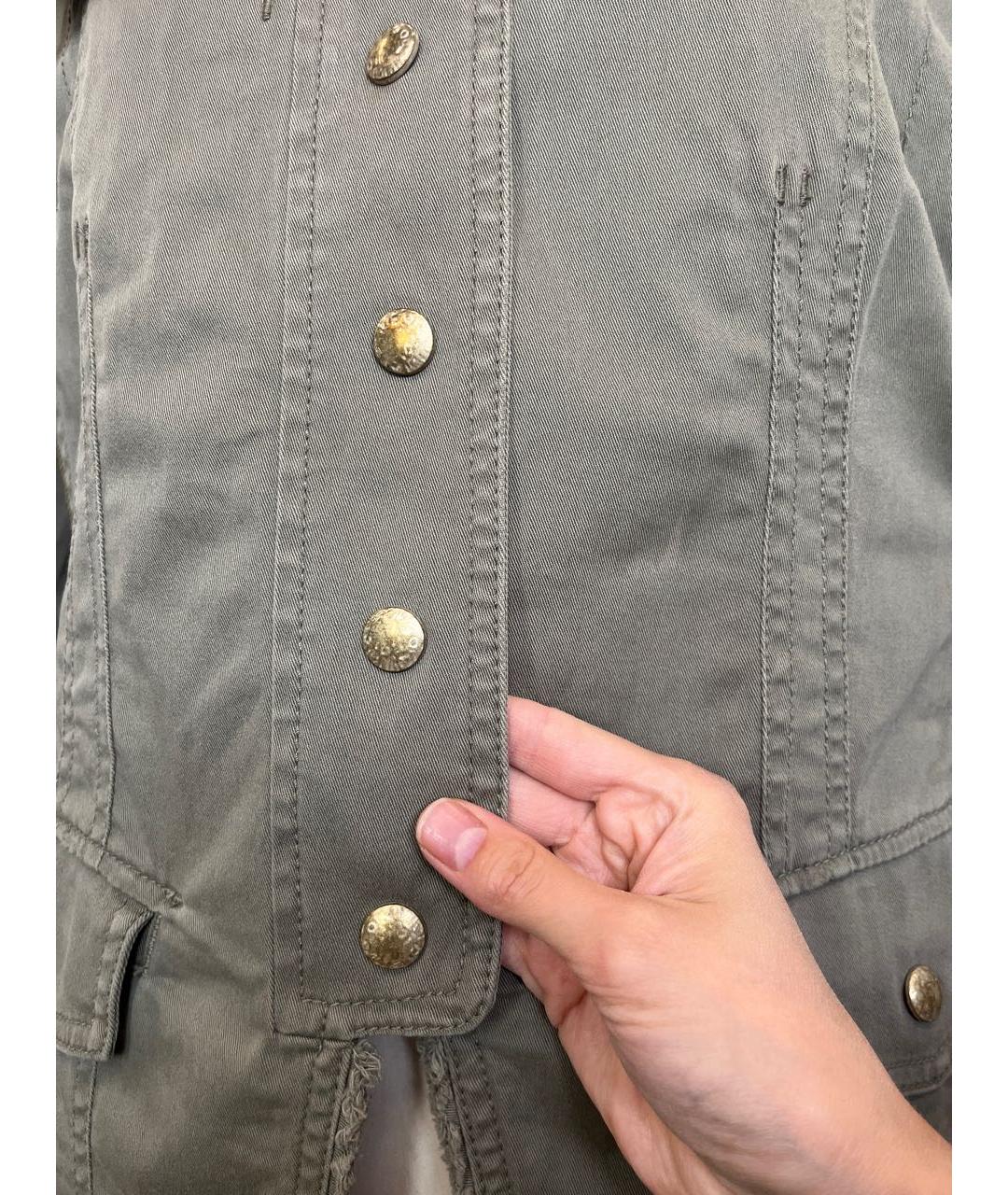 HUGO BOSS Хаки хлопко-эластановый жакет/пиджак, фото 3