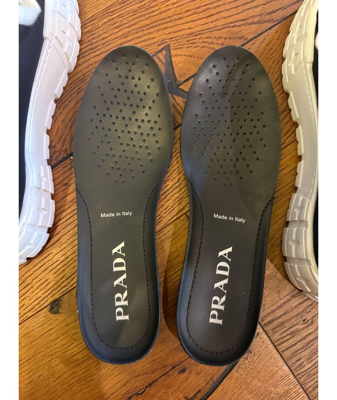 PRADA Черные текстильные кеды, фото 5