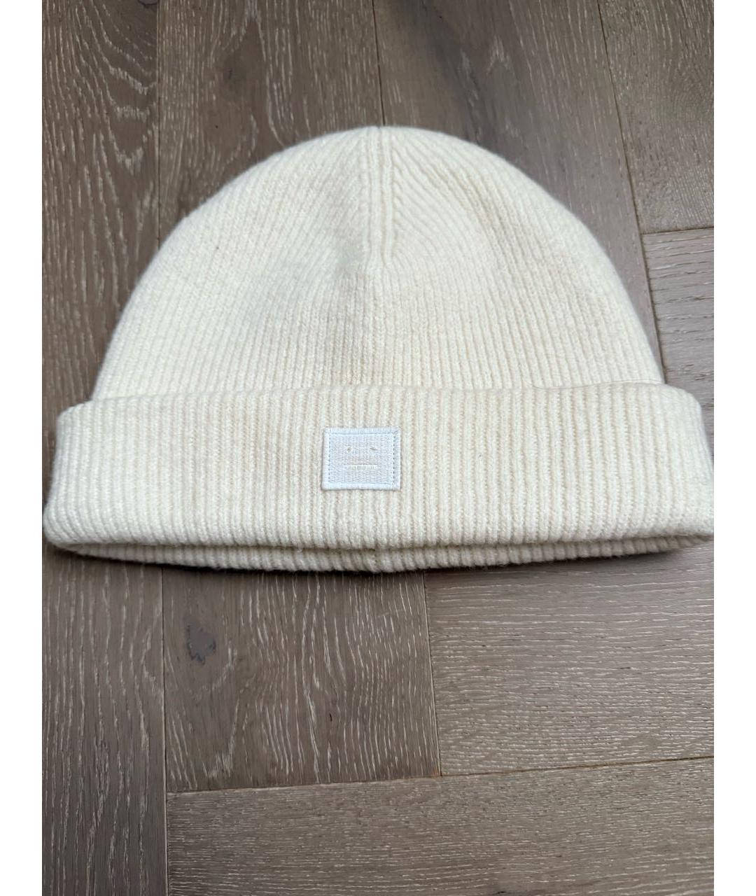ACNE STUDIOS Бежевая шерстяная шапка, фото 5